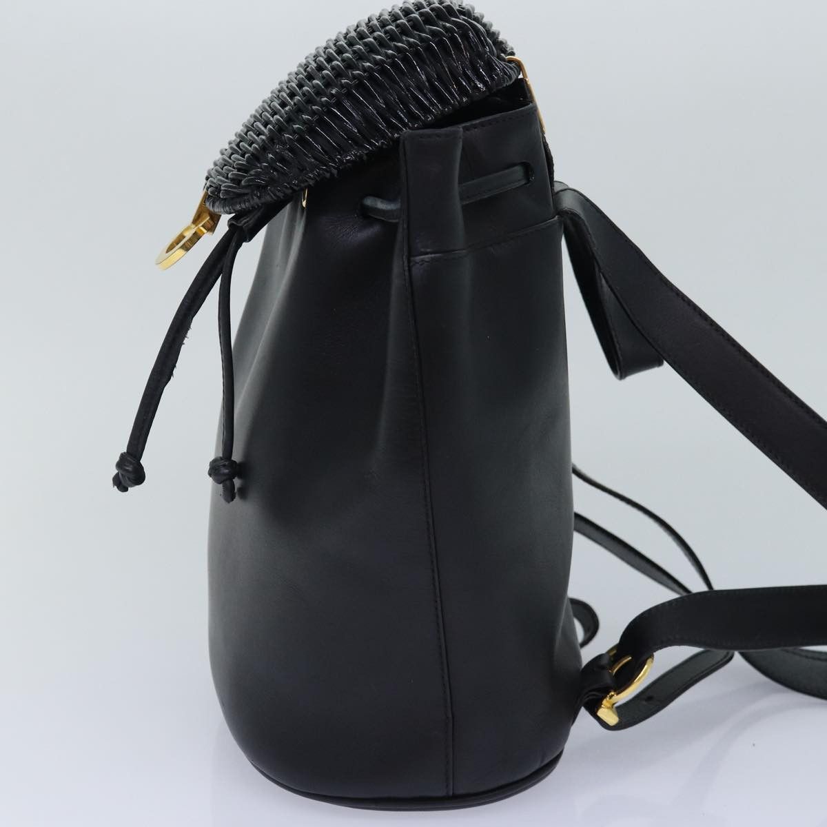 Salvatore Ferragamo Gancini Black Leather Backpack Bag (Pre-Owned) Size ONE SIZE - 9 Thumbnail