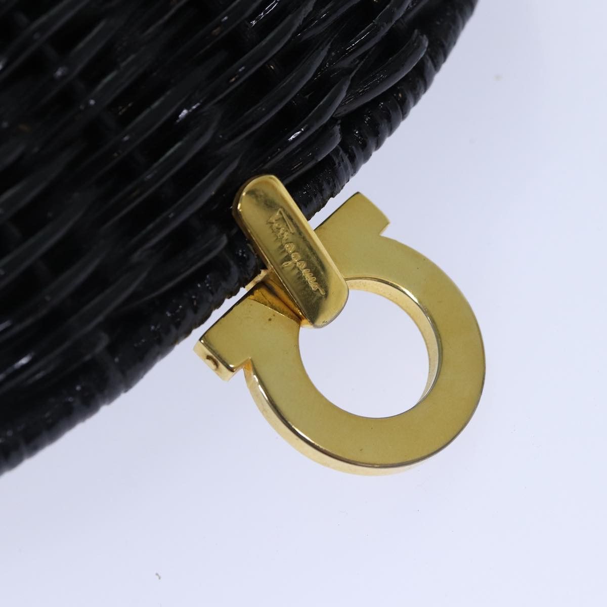 Salvatore Ferragamo Gancini Black Leather Backpack Bag (Pre-Owned) Size ONE SIZE - 16 Thumbnail
