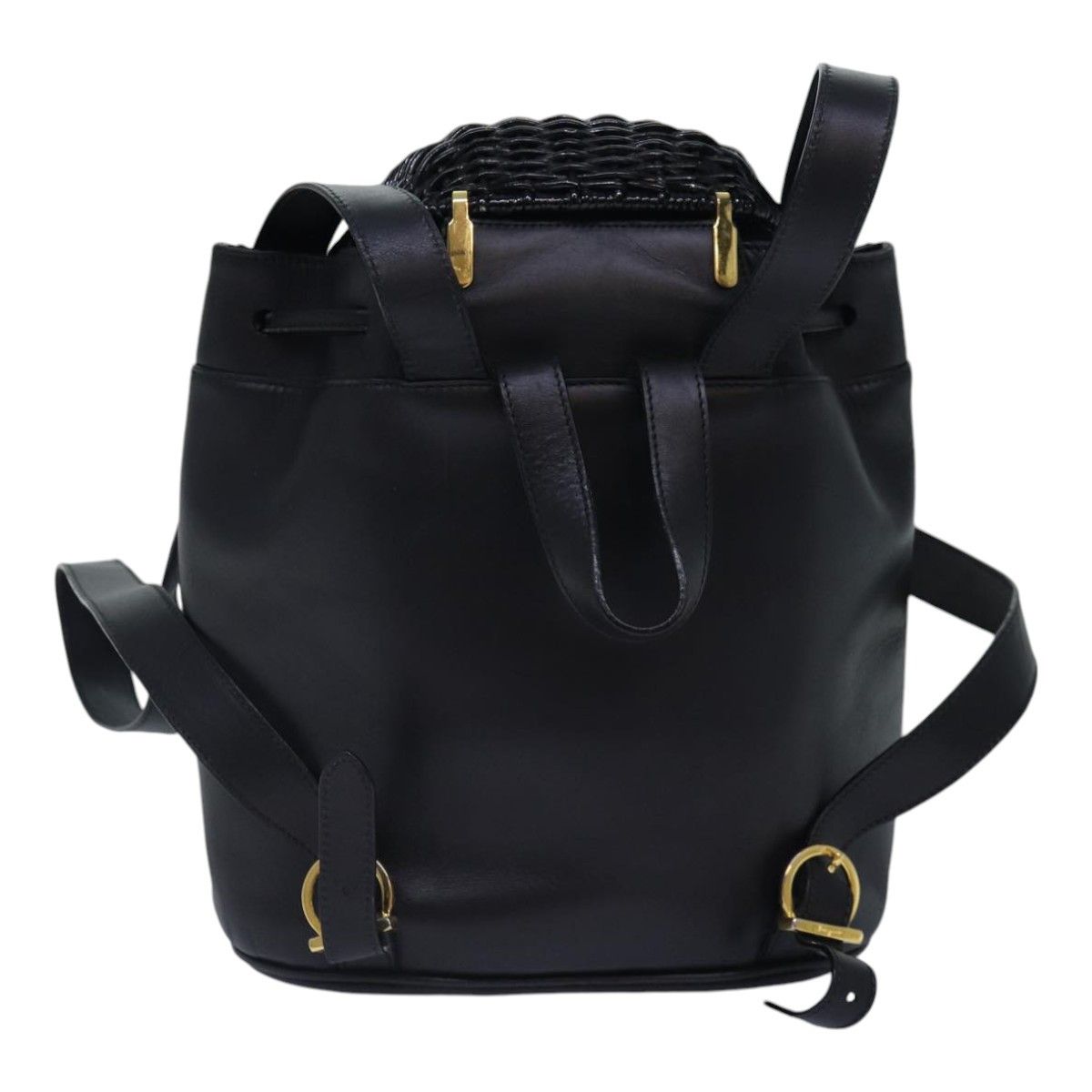 Salvatore Ferragamo Gancini Black Leather Backpack Bag (Pre-Owned) Size ONE SIZE - 2 Thumbnail