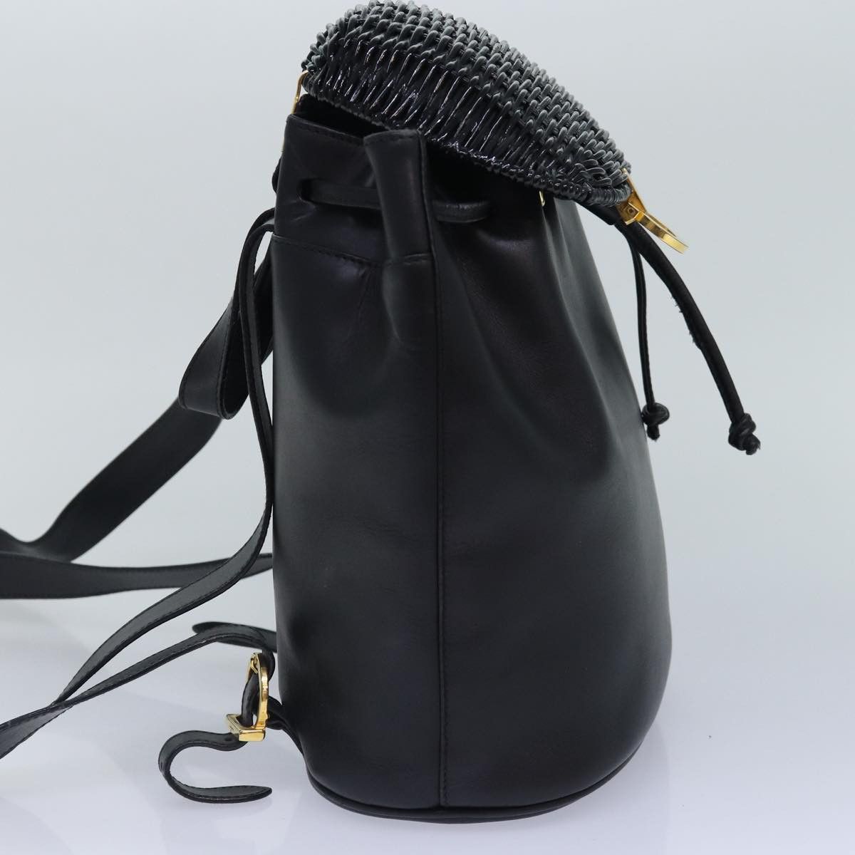 Salvatore Ferragamo Gancini Black Leather Backpack Bag (Pre-Owned) Size ONE SIZE - 10 Thumbnail