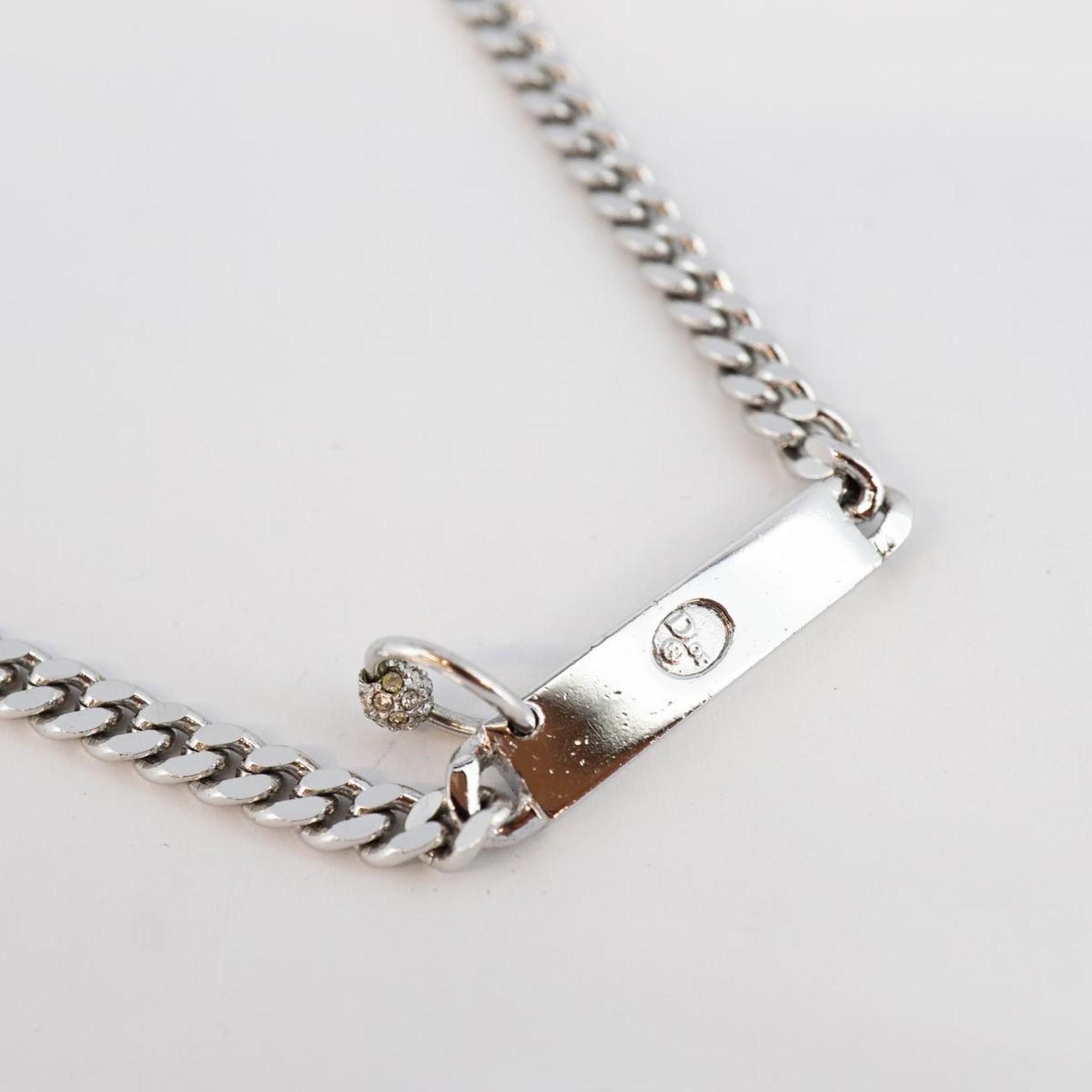 Dior Christian Dior Necklace Rhinestone Silver Women's Size ONE SIZE - 2 Thumbnail