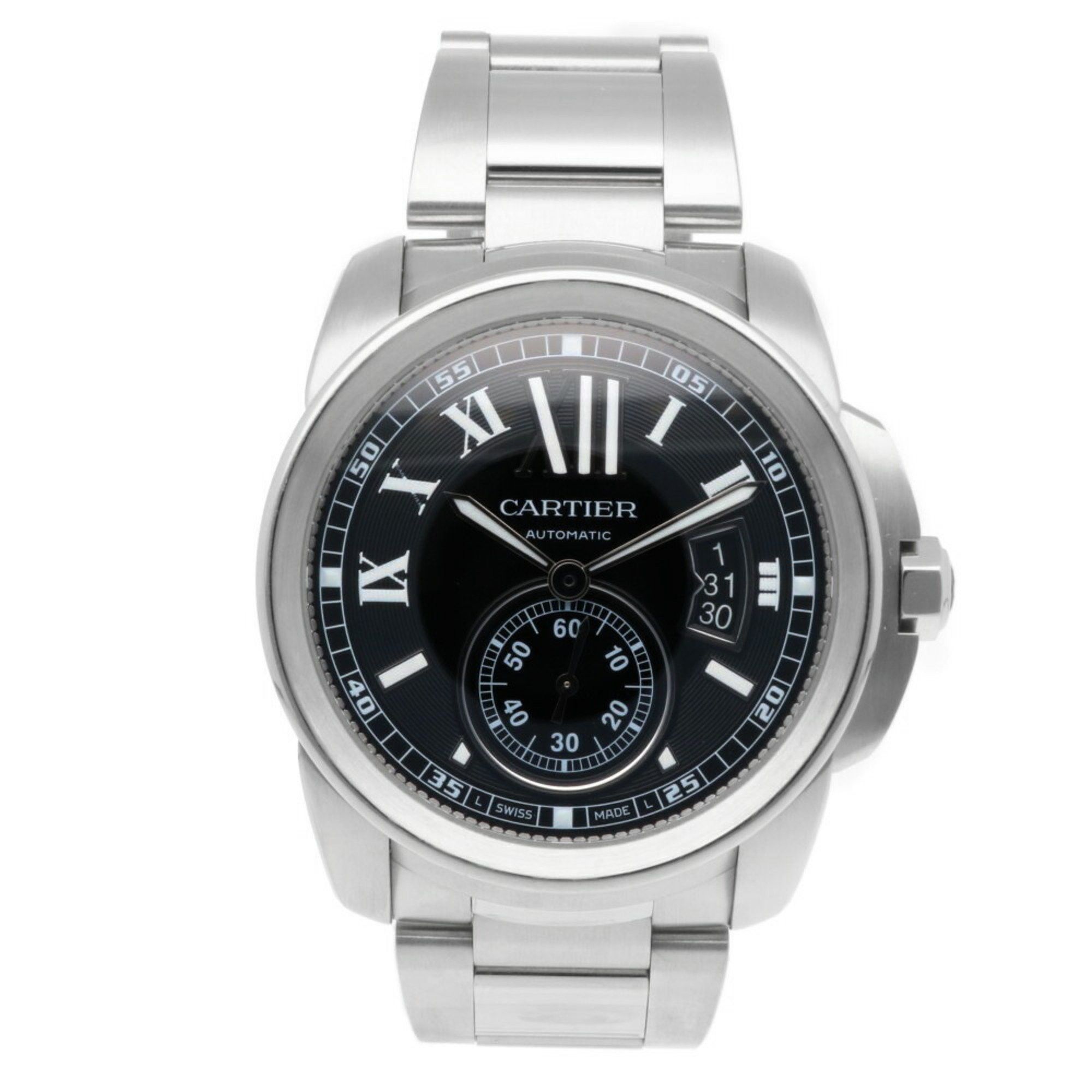 Cartier Cartier Calibre de Watch, Stainless Steel 3389, Automatic, Men's, Overhauled Size ONE SIZE - 8 Thumbnail