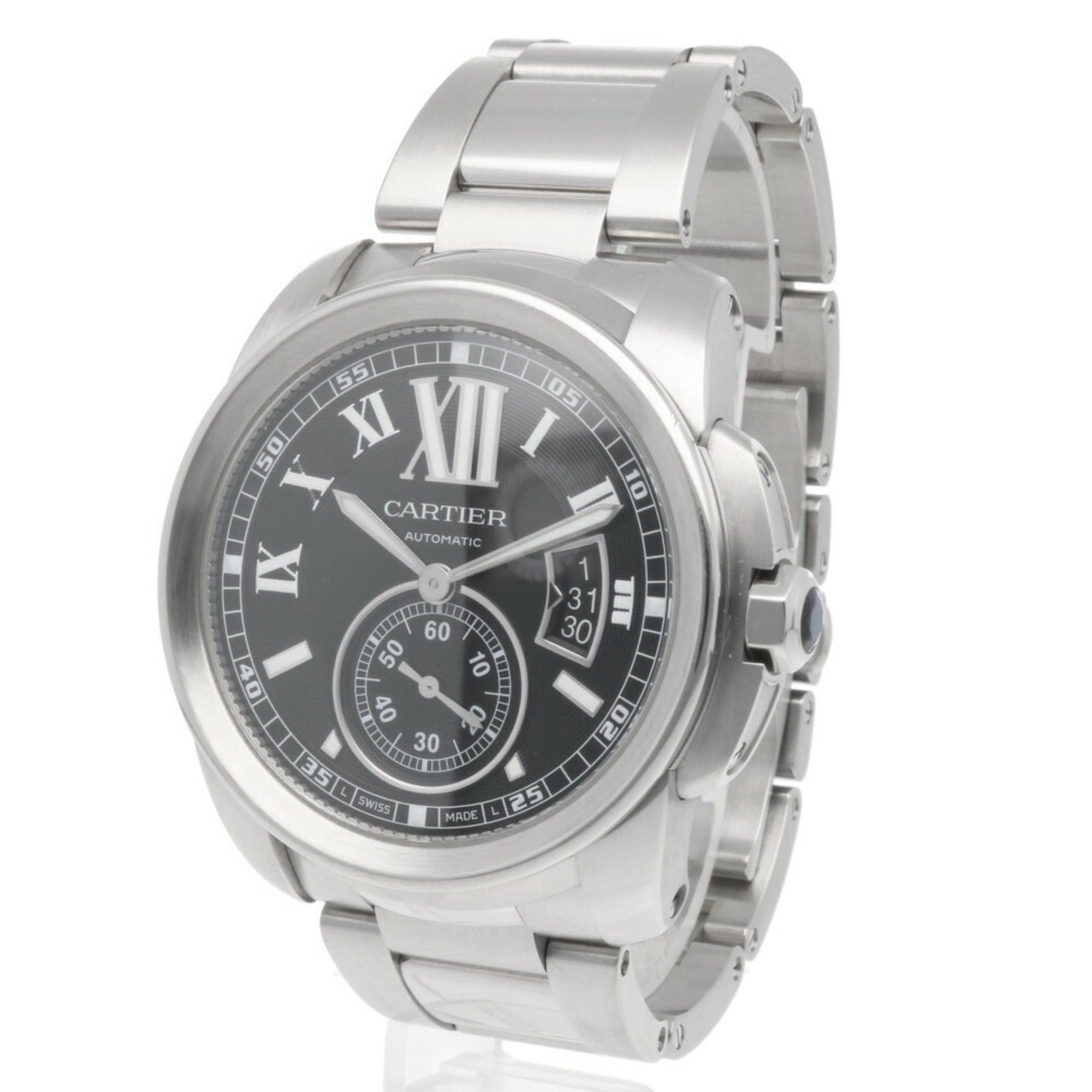 Cartier Cartier Calibre de Watch, Stainless Steel 3389, Automatic, Men's, Overhauled Size ONE SIZE - 3 Thumbnail