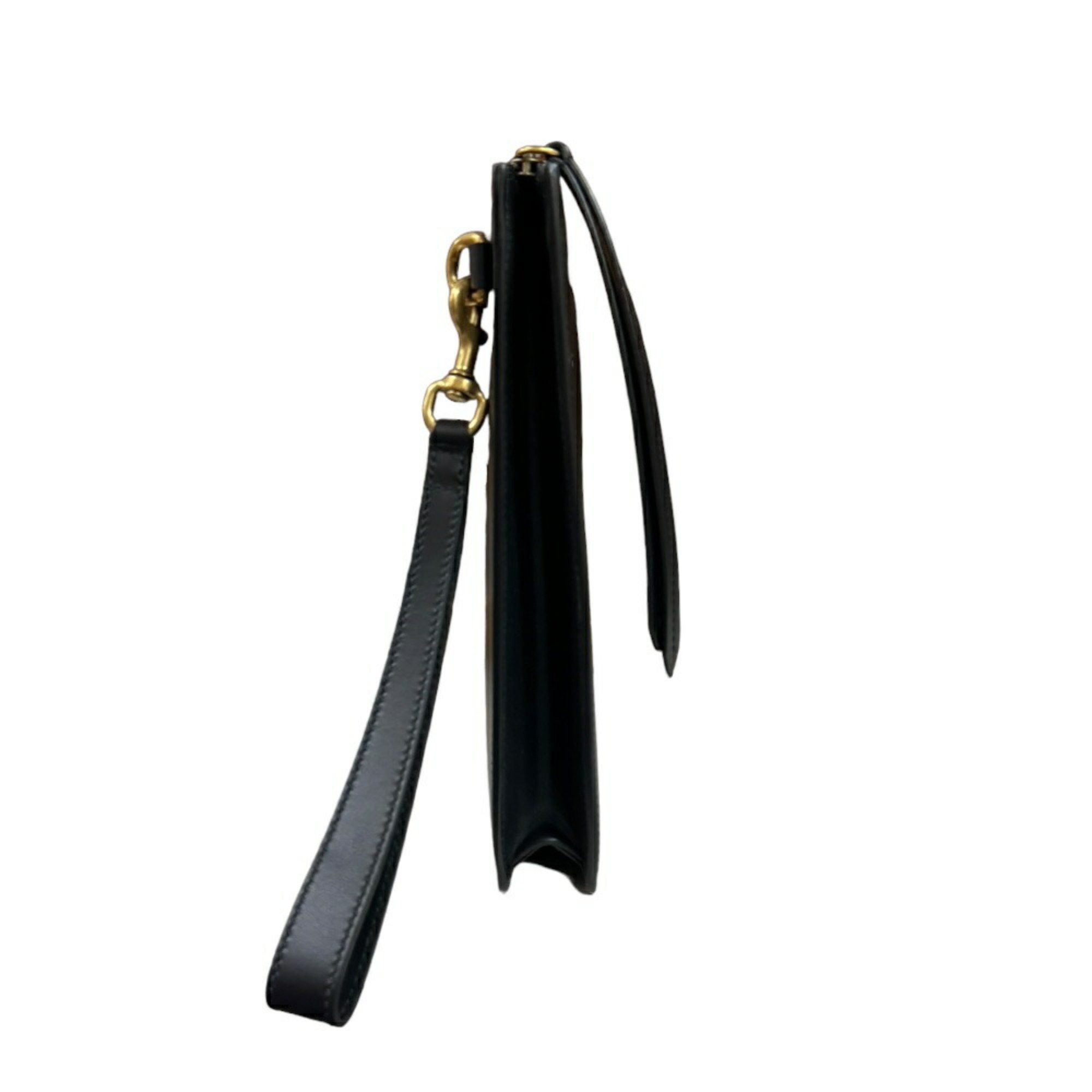 Gucci Gucci Ghost Clutch Bag Leather 433665 Black Men's GUCCI Size ONE SIZE - 4 Thumbnail