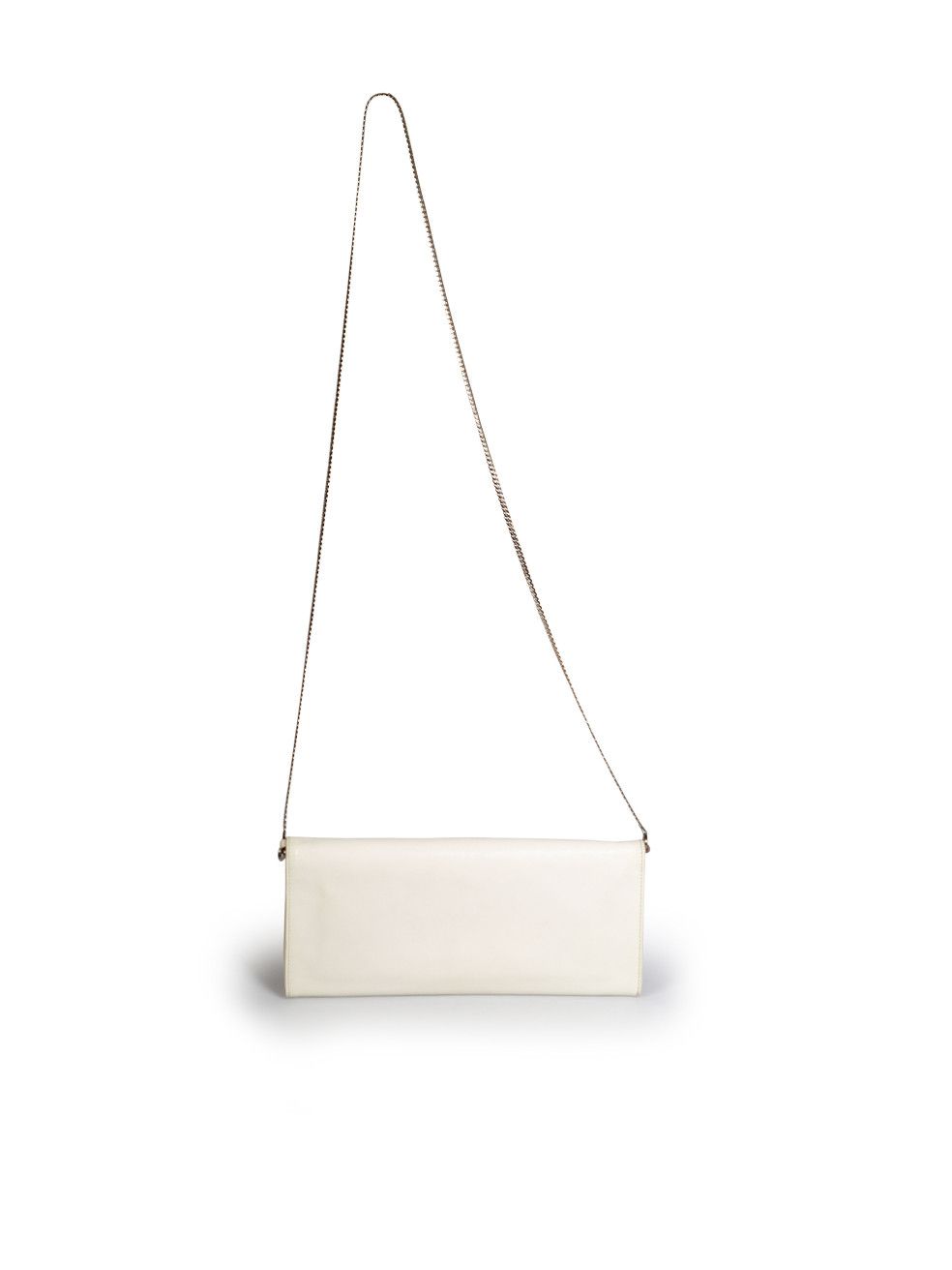 Dolce & Gabbana Ecru Saffiano Leather Clutch Bag Size ONE SIZE - 3 Thumbnail