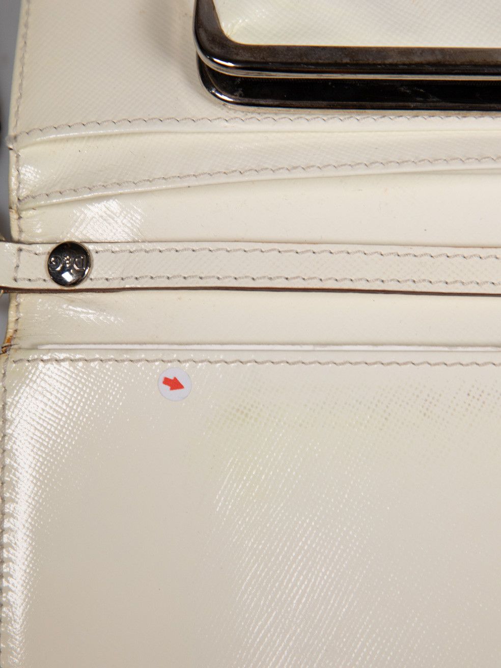 Dolce & Gabbana Ecru Saffiano Leather Clutch Bag Size ONE SIZE - 8 Thumbnail