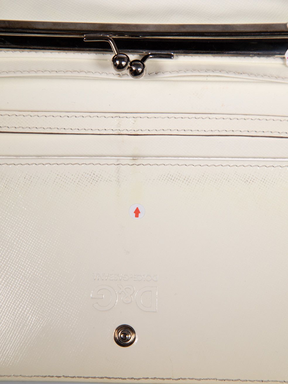 Dolce & Gabbana Ecru Saffiano Leather Clutch Bag Size ONE SIZE - 7 Thumbnail