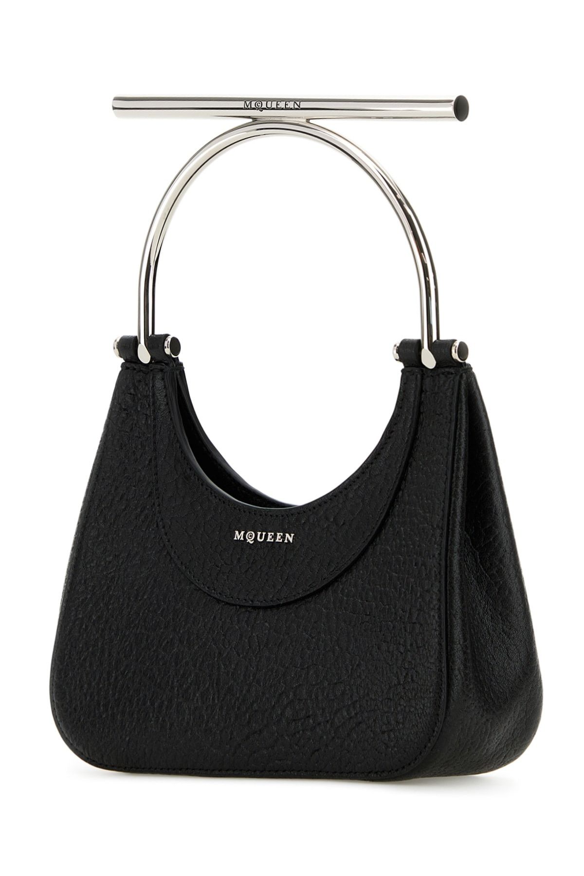 Alexander McQueen Black Leather Mini Cross-Bar Handbag Size ONE SIZE - 2 Thumbnail