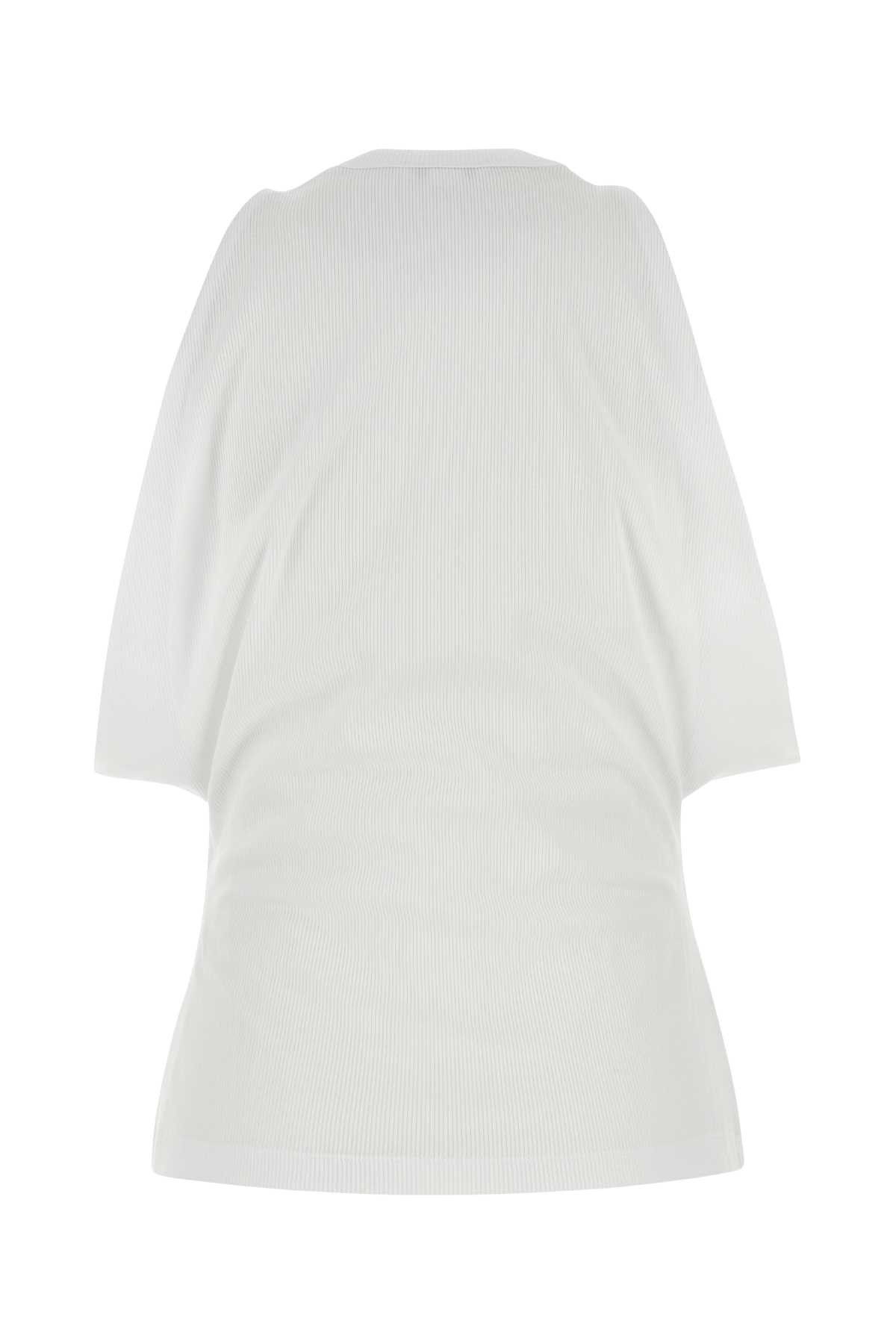 Alexander McQueen White Stretch Cotton Top Size XS / US 0-2 / IT 36-38 - 2 Thumbnail