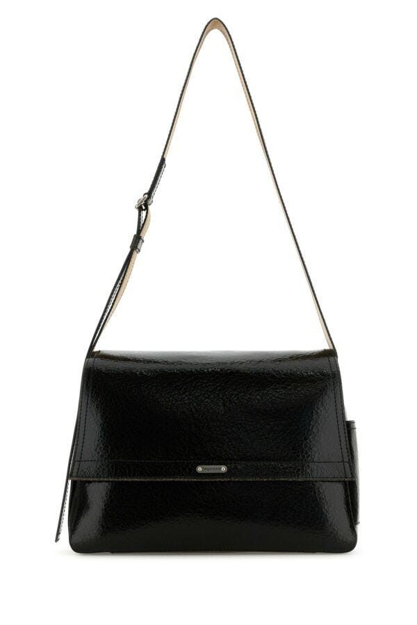 Alexander McQueen Black Leather The Slouch Crossbody Bag Size ONE SIZE - 3 Thumbnail