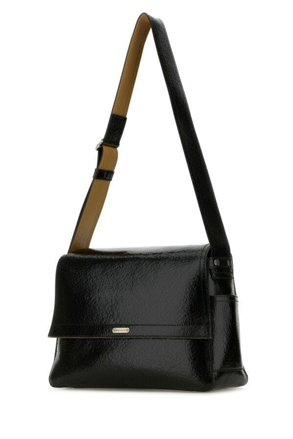 Alexander McQueen Black Leather The Slouch Crossbody Bag Size ONE SIZE - 4 Thumbnail