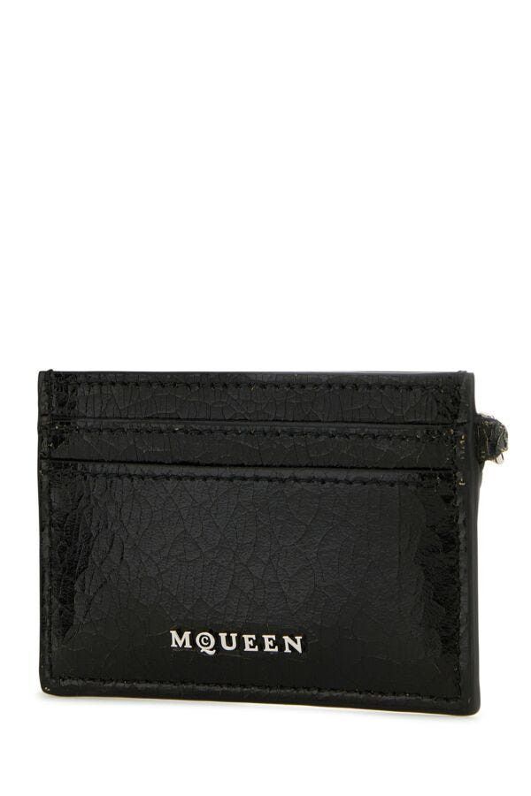 Alexander McQueen Black Leather Card Holder Size ONE SIZE - 4 Thumbnail