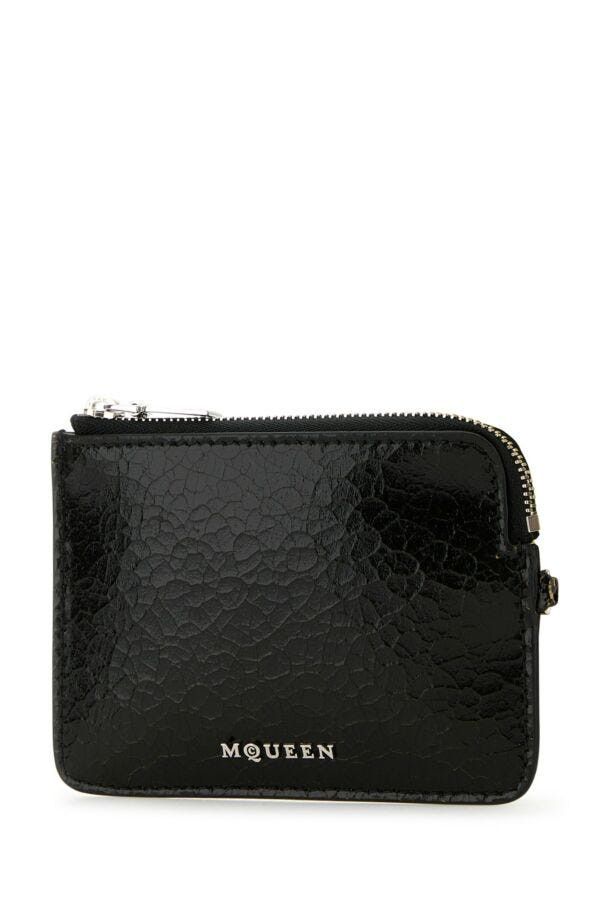 Alexander McQueen Black Leather Card Holder Size ONE SIZE - 4 Thumbnail