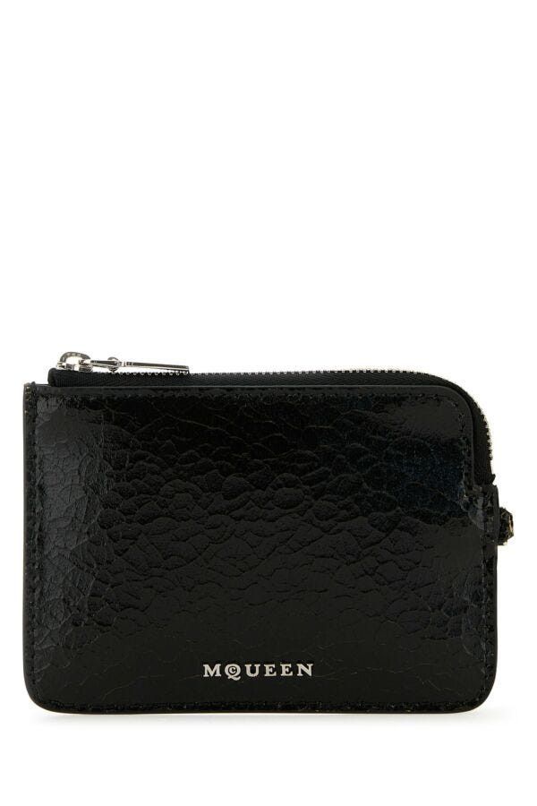 Alexander McQueen Black Leather Card Holder Size ONE SIZE - 3 Thumbnail