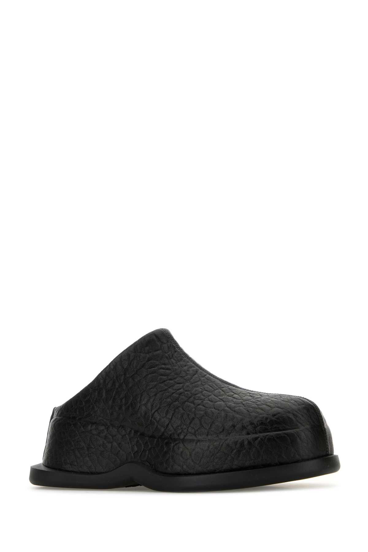 Alexander McQueen Black Leather Wave Slippers Size US 7 / IT 37 - 2 Thumbnail