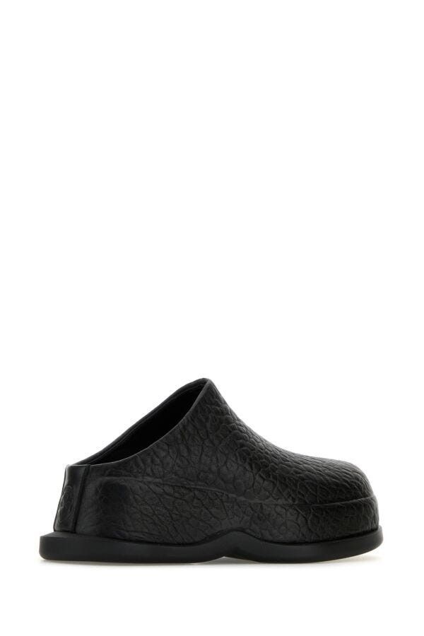 Alexander McQueen Black Leather Wave Slippers Size US 7 / IT 37 - 5 Thumbnail