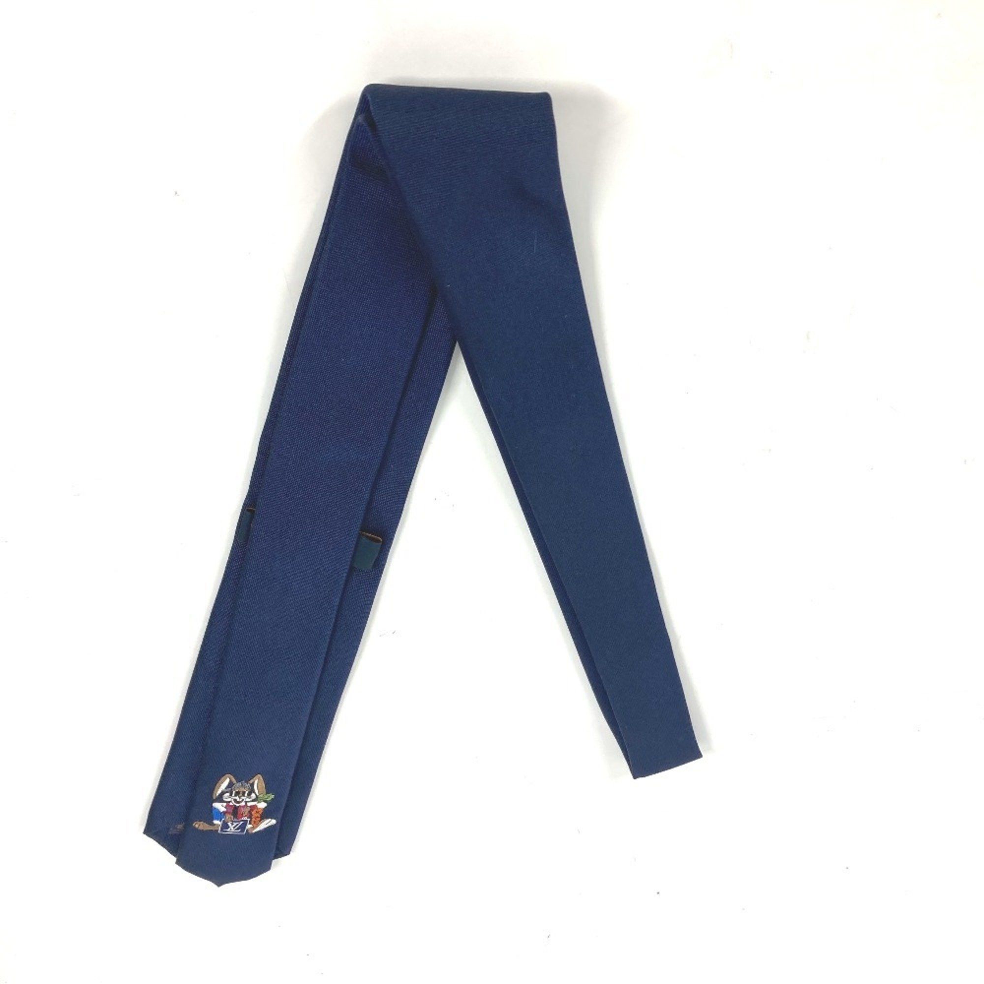 Louis Vuitton LOUIS VUITTON M78032 Rabbit Animal Cravat LV Necktie Silk Men's Navy Size ONE SIZE - 2 Thumbnail