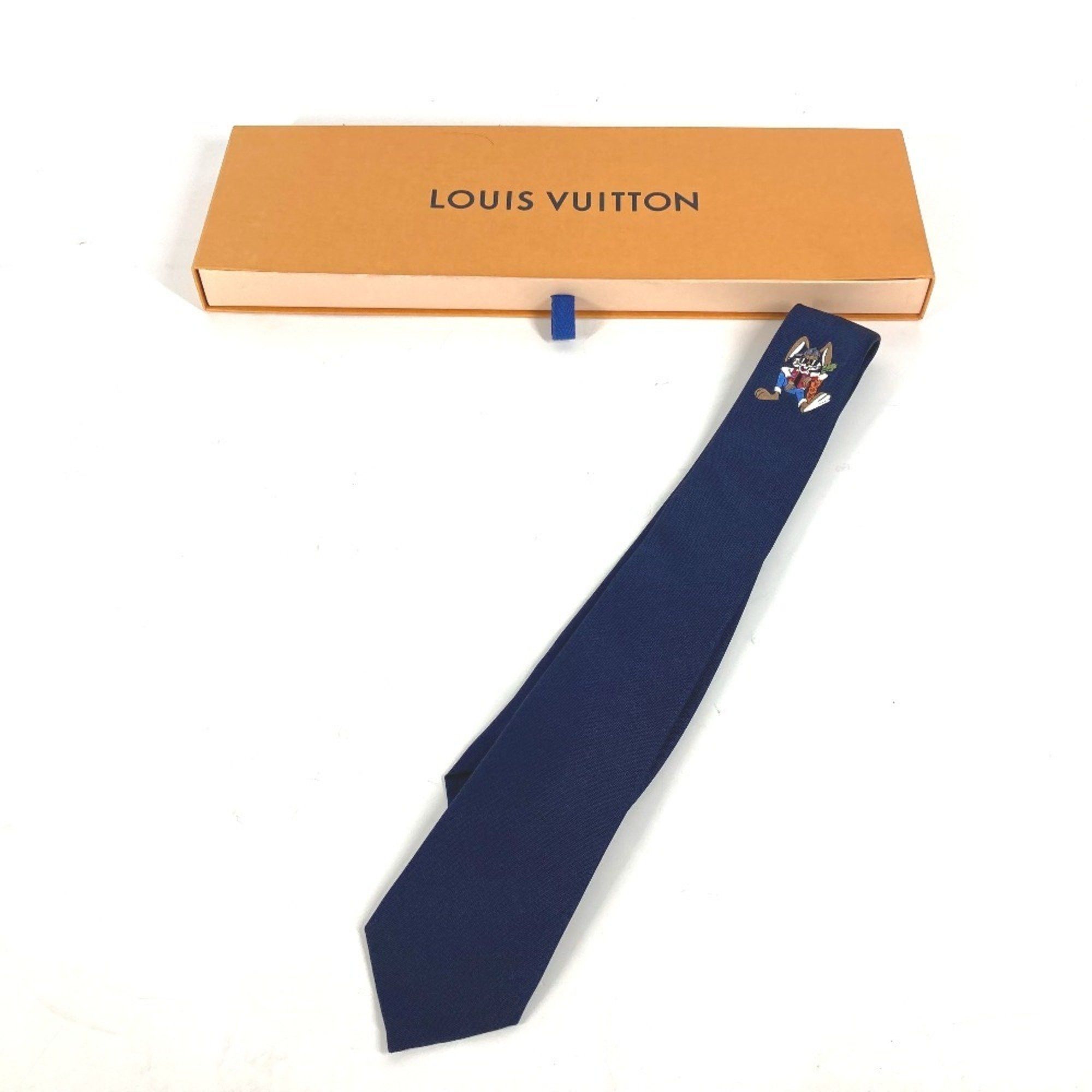 Louis Vuitton LOUIS VUITTON M78032 Rabbit Animal Cravat LV Necktie Silk Men's Navy Size ONE SIZE - 7 Thumbnail