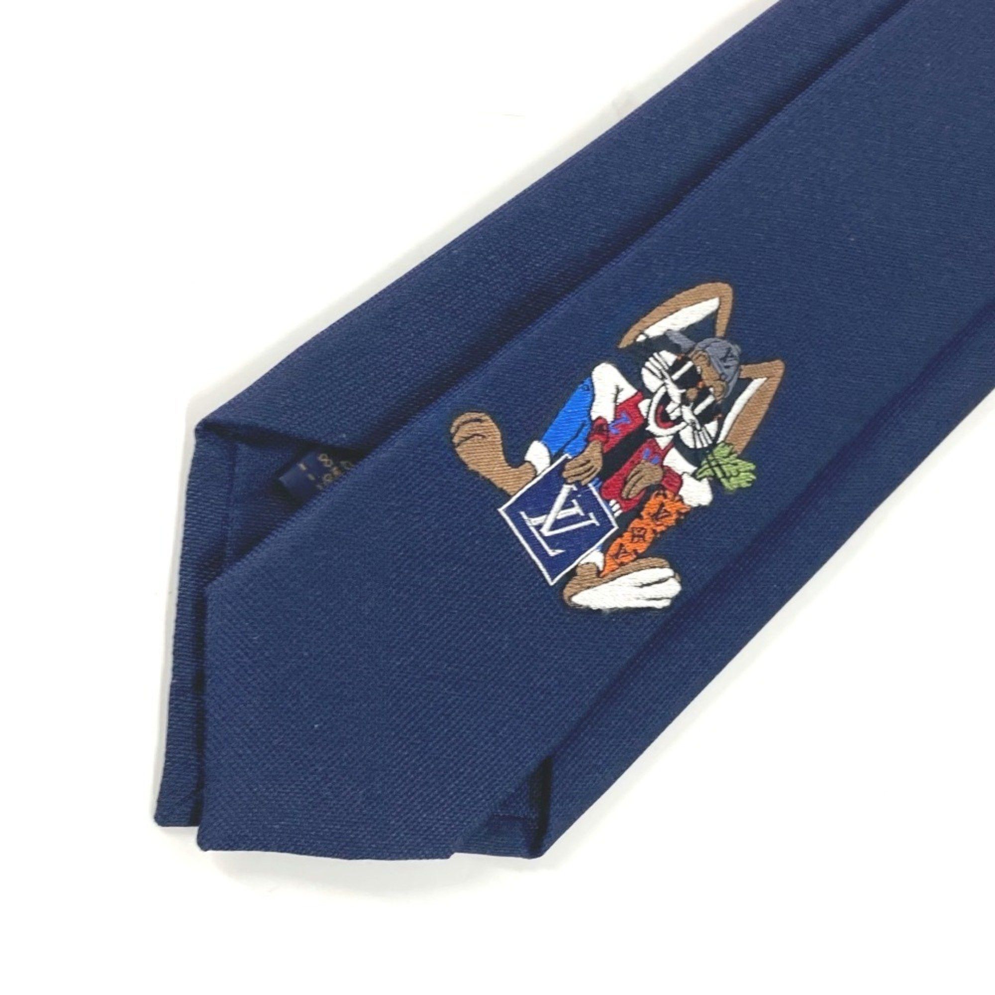 Louis Vuitton LOUIS VUITTON M78032 Rabbit Animal Cravat LV Necktie Silk Men's Navy Size ONE SIZE - 3 Thumbnail