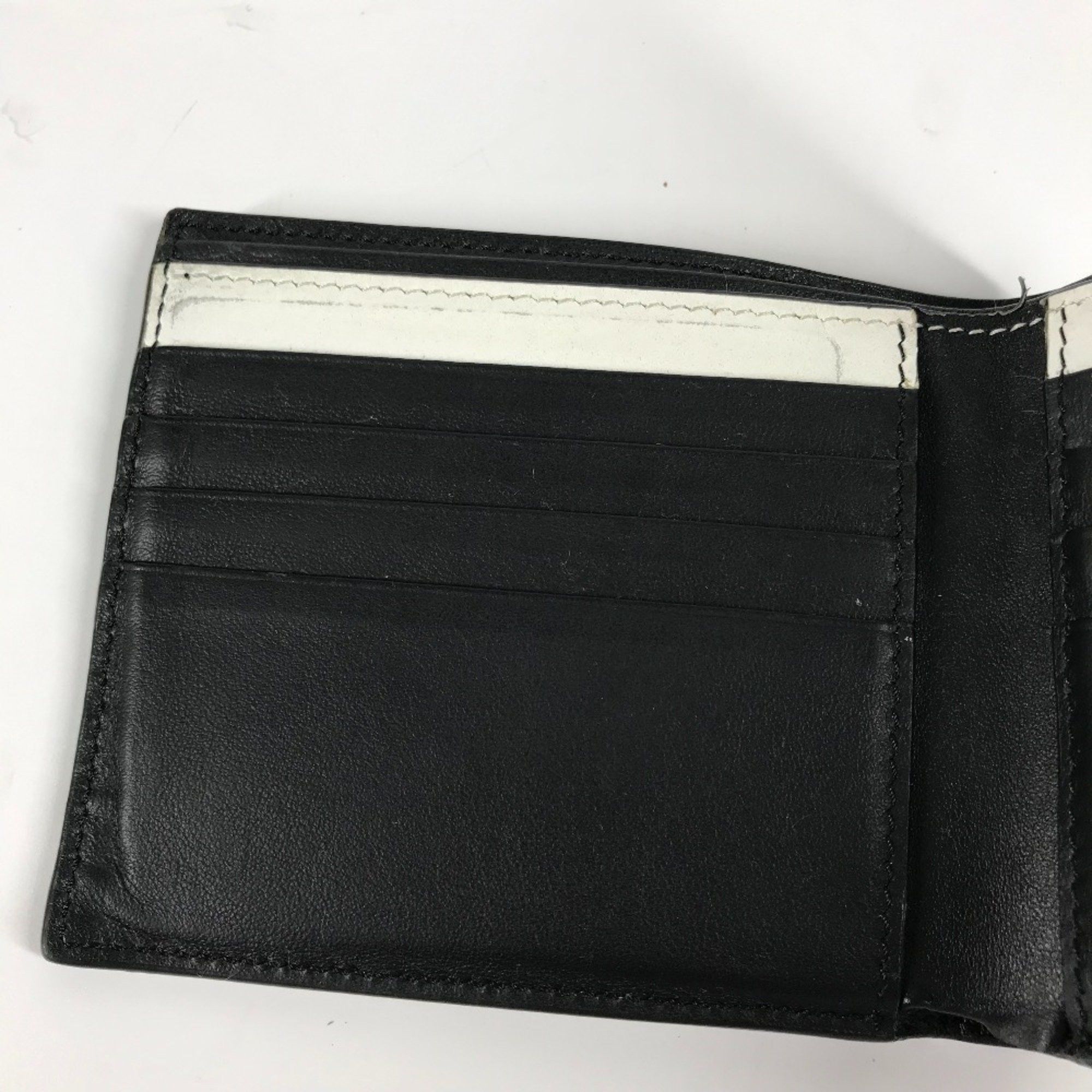 Fendi FENDI 7M0169 Compact Wallet Joshua Vides Collaboration Billfold Bi-fold Leather Men's White Size ONE SIZE - 10 Thumbnail