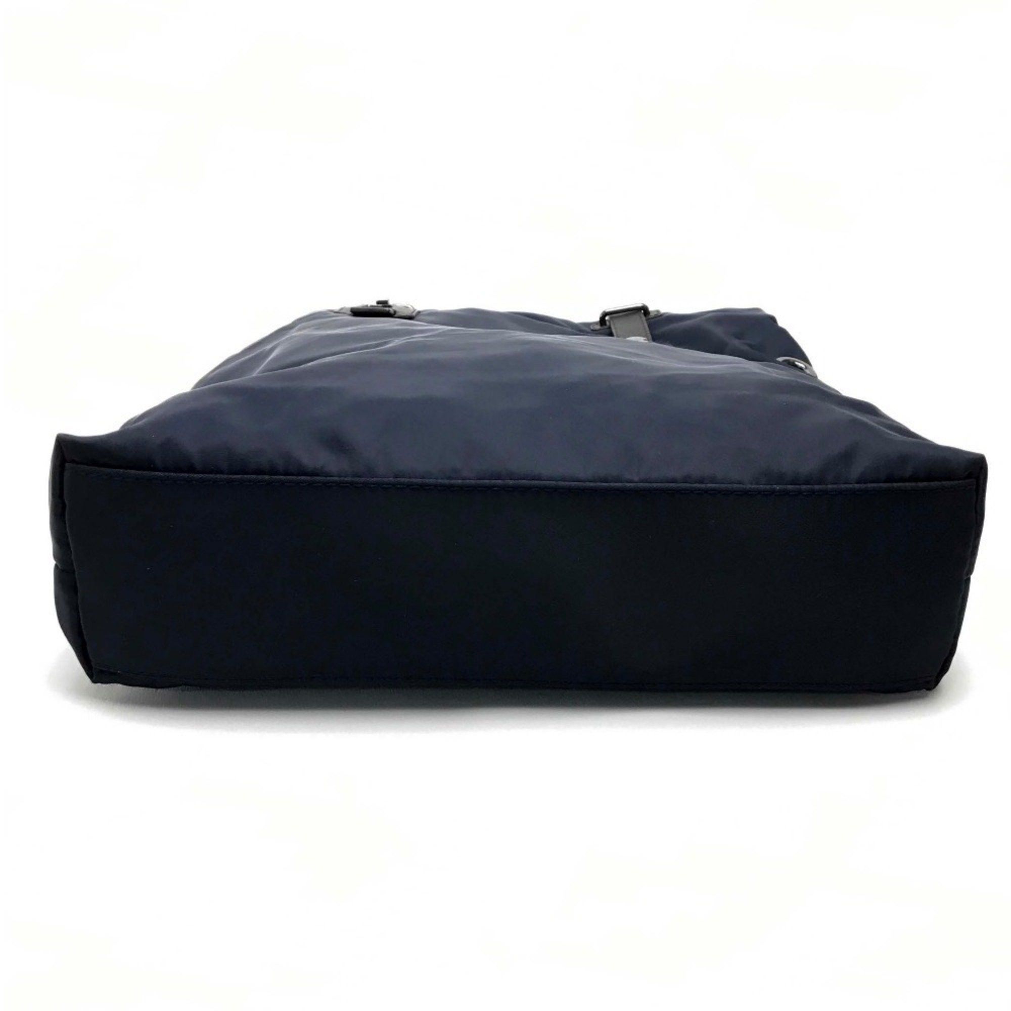 Furla FURLA Tote bag Shoulder Nylon Leather Women's Navy x Dark Brown Size ONE SIZE - 3 Thumbnail