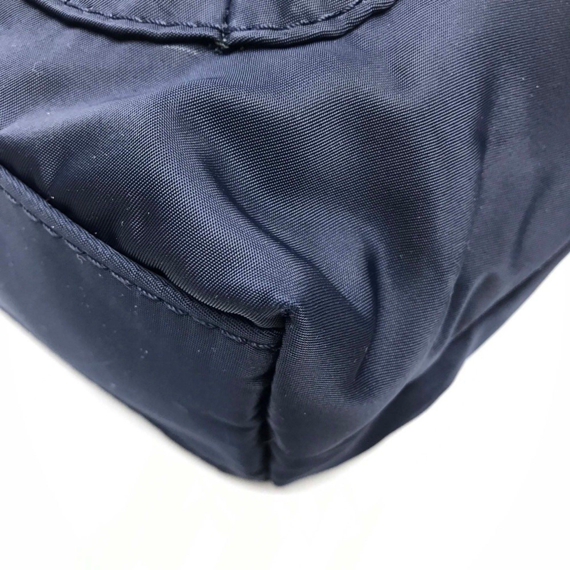 Furla FURLA Tote bag Shoulder Nylon Leather Women's Navy x Dark Brown Size ONE SIZE - 5 Thumbnail