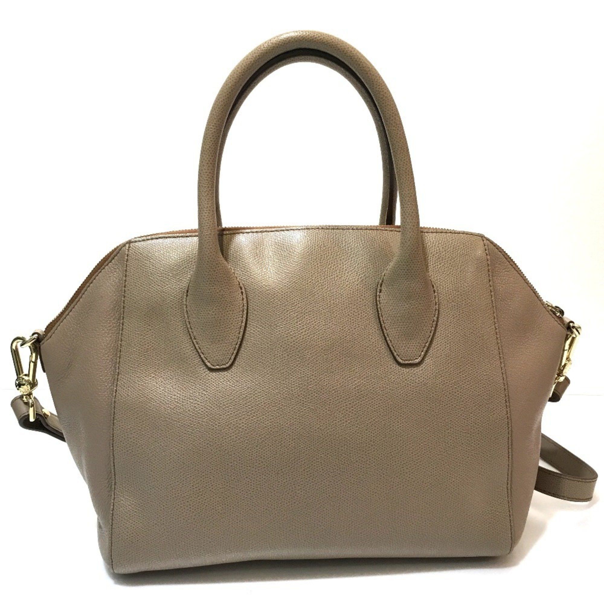 Furla Furla metal fittings handbag shoulder bag leather ladies beige Size ONE SIZE - 3 Thumbnail