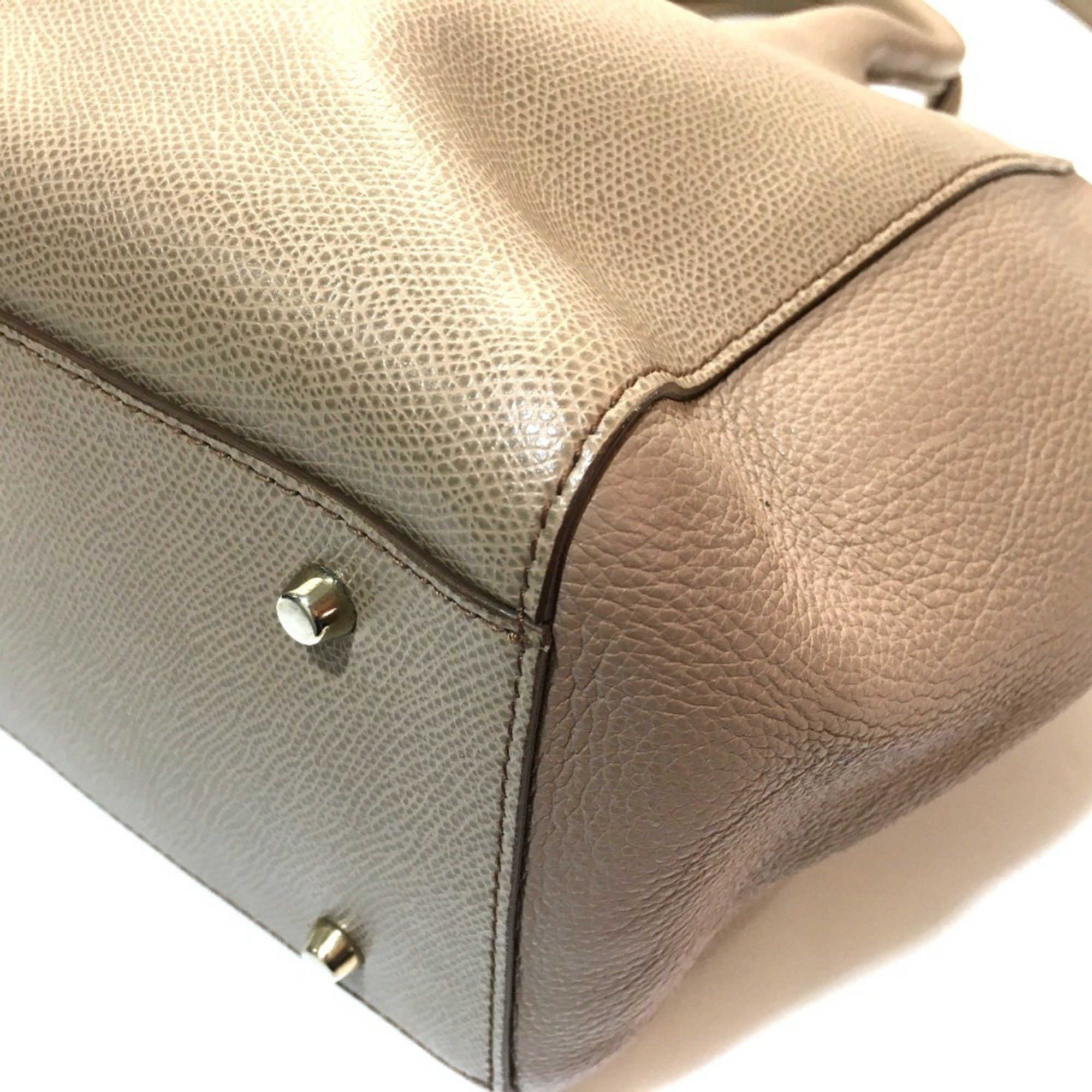 Furla Furla metal fittings handbag shoulder bag leather ladies beige Size ONE SIZE - 2 Thumbnail