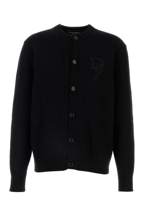 Dolce & Gabbana Black Nylon Blend Cardigan Size US XL / EU 56 / 4 - 3 Thumbnail