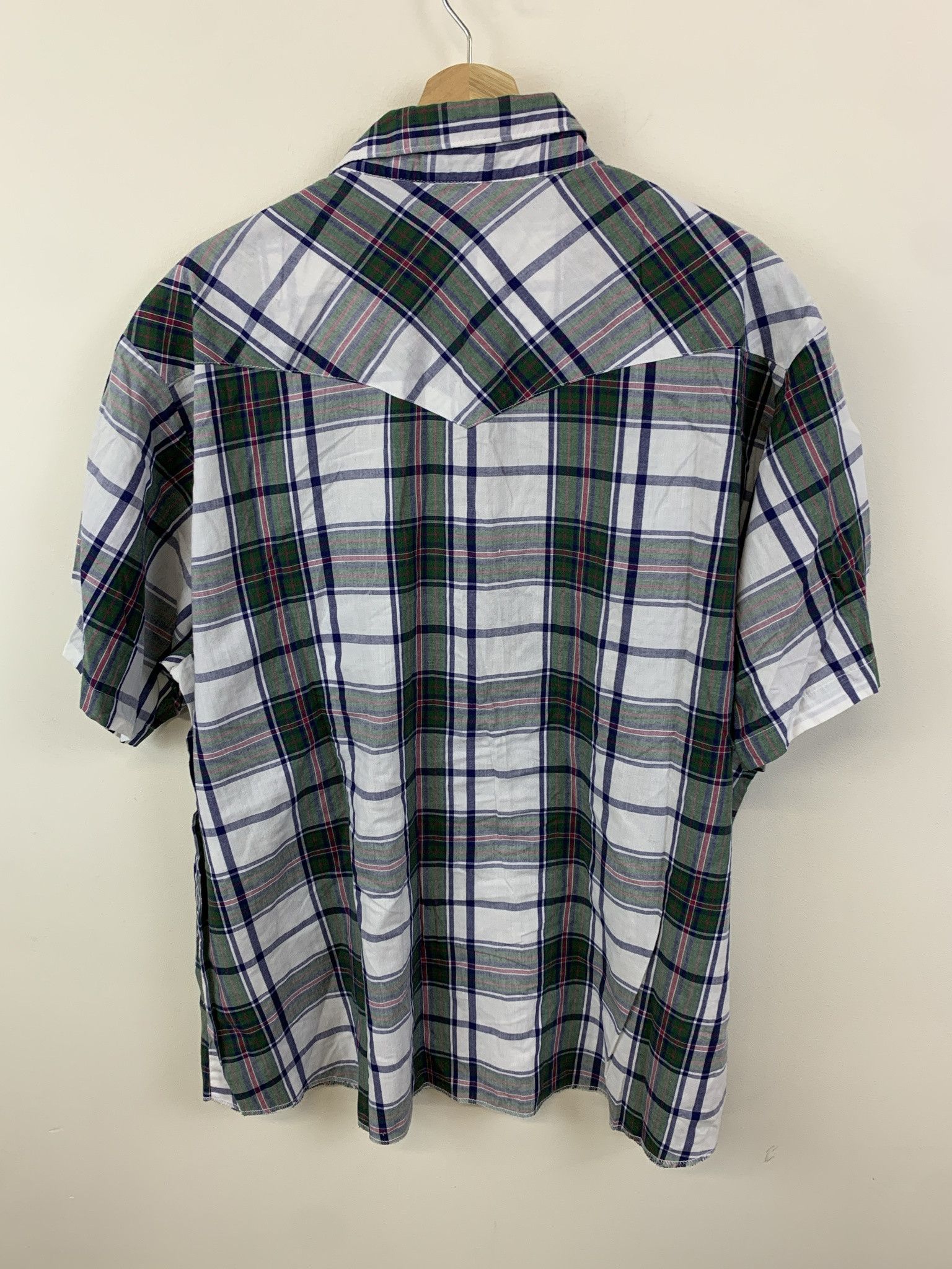 Flannel × Vintage Vintage 1990s Green Check Western Wrangler Shirt Size XXL Size US XXL / EU 58 / 5 - 3 Thumbnail