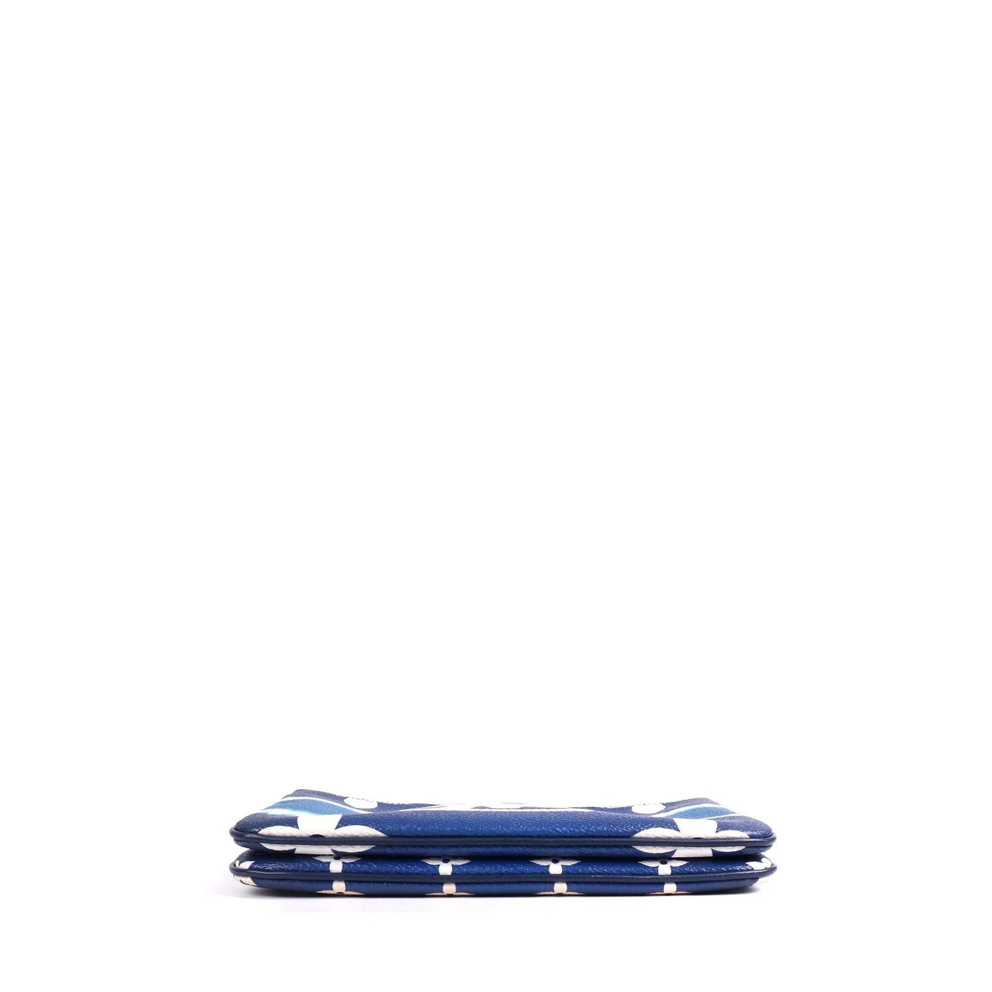 Louis Vuitton LOUIS VUITTON - Louis Vuitton Double Zip Pouch in blue Escale coated canvas Size ONE SIZE - 4 Thumbnail