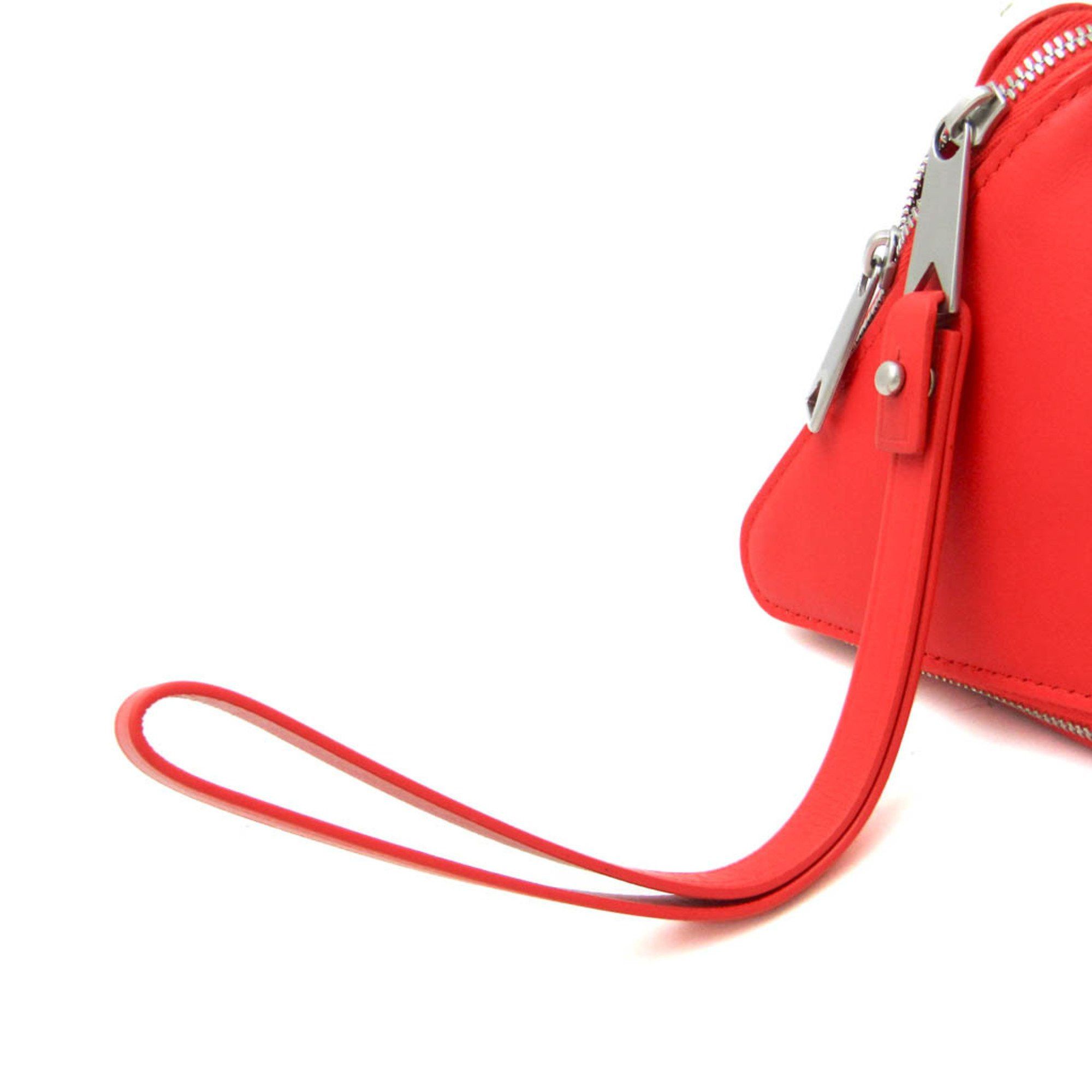 Bottega Veneta Bottega Veneta Intrecciato Pyramid 666769 Women's Leather Pouch Red Color Size ONE SIZE - 9 Thumbnail