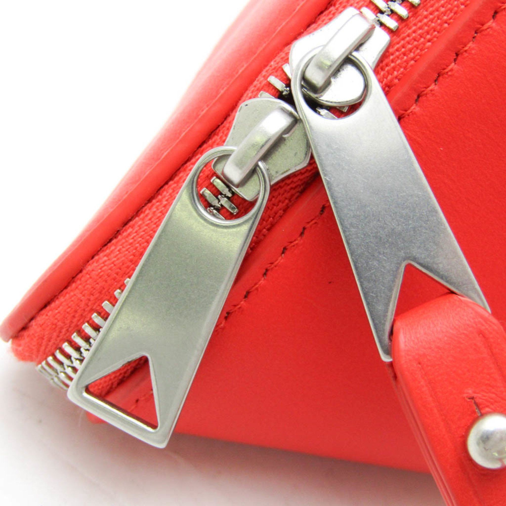 Bottega Veneta Bottega Veneta Intrecciato Pyramid 666769 Women's Leather Pouch Red Color Size ONE SIZE - 7 Thumbnail