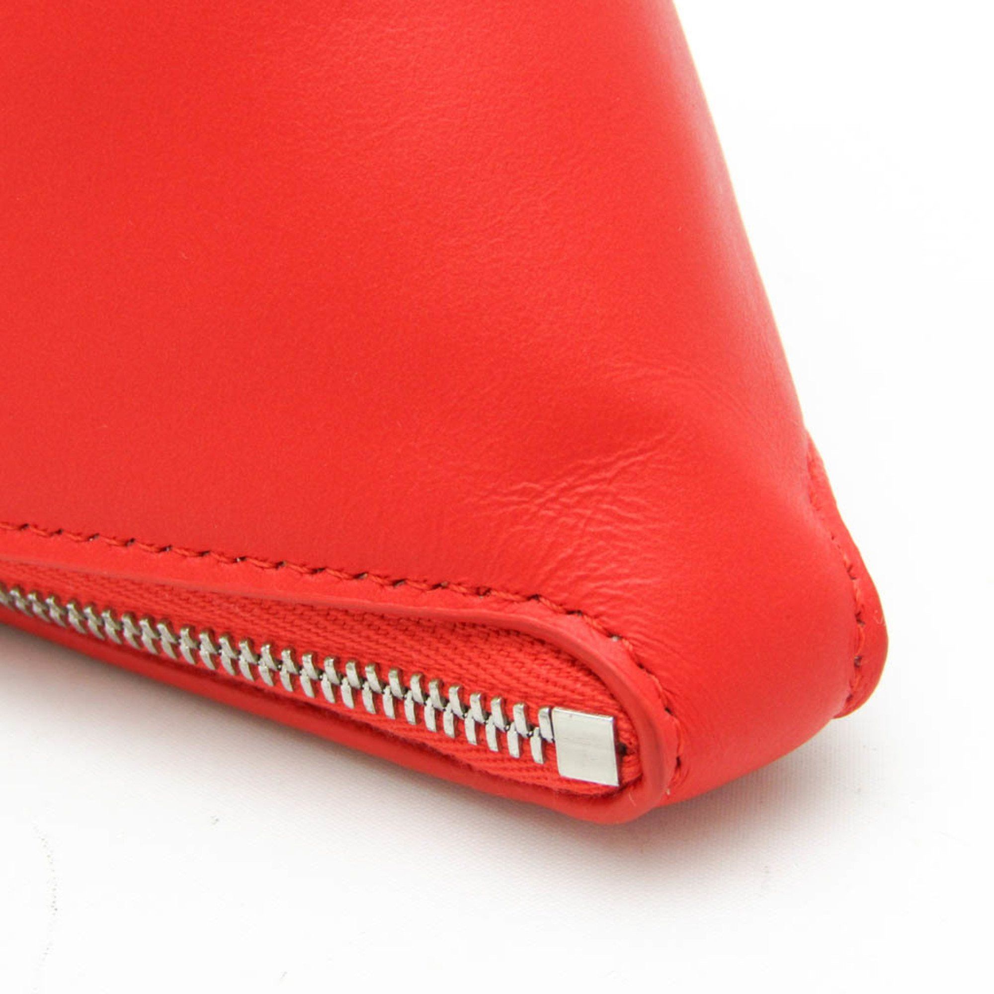 Bottega Veneta Bottega Veneta Intrecciato Pyramid 666769 Women's Leather Pouch Red Color Size ONE SIZE - 6 Thumbnail