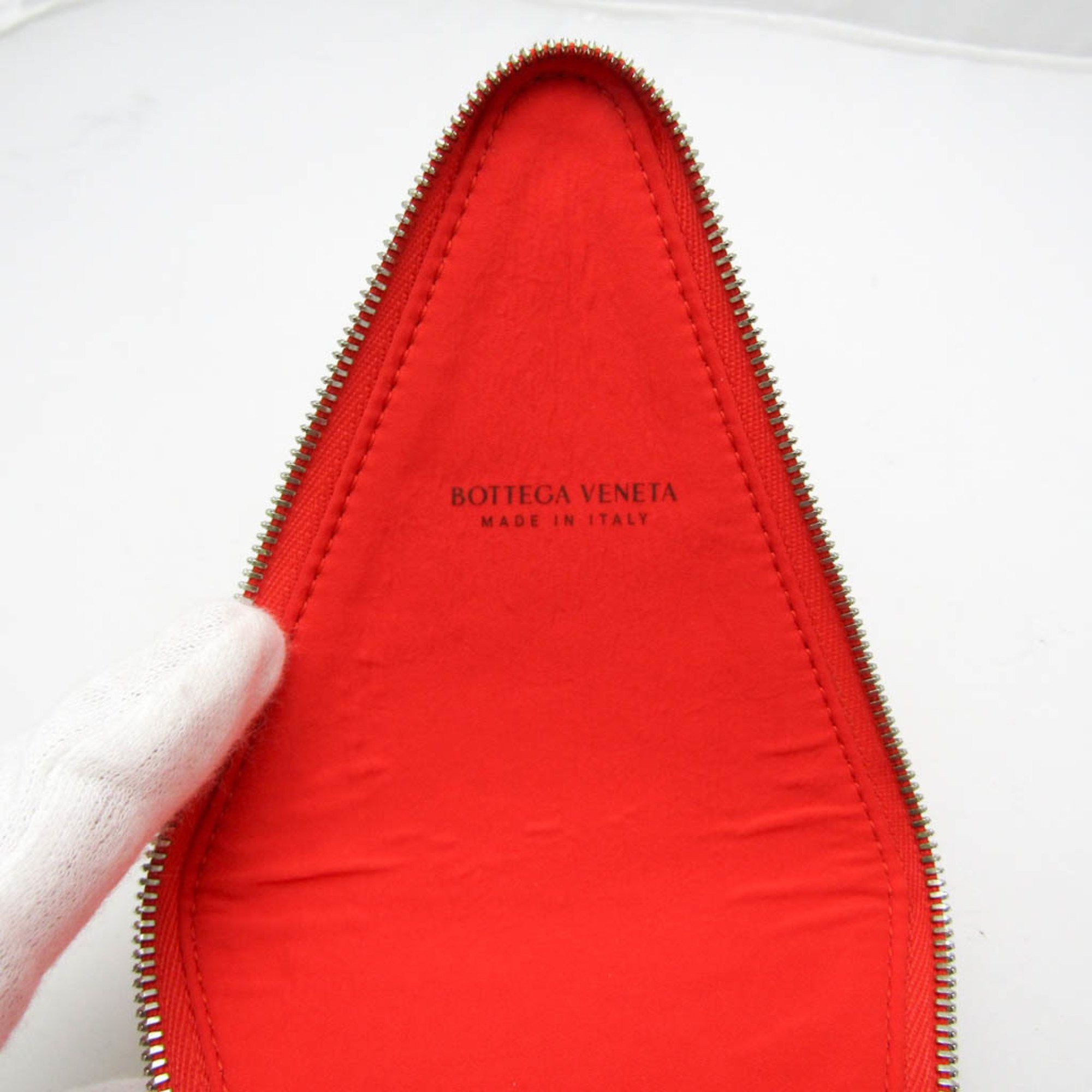 Bottega Veneta Bottega Veneta Intrecciato Pyramid 666769 Women's Leather Pouch Red Color Size ONE SIZE - 11 Thumbnail