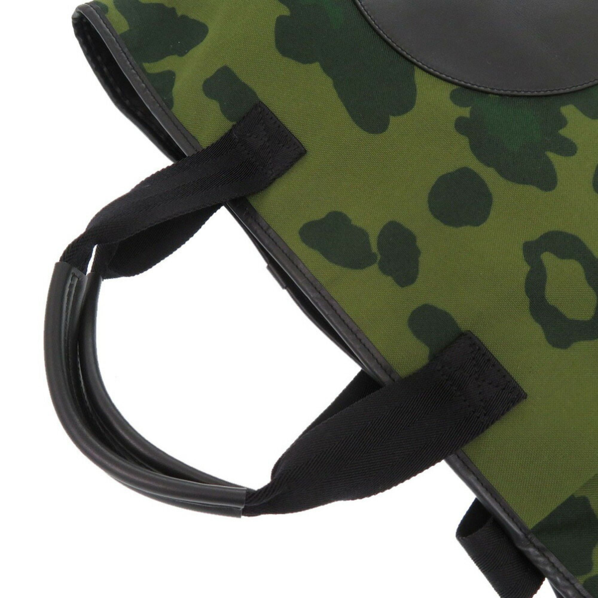 Alfred Dunhill Dunhill Radial Canvas/Leather Green Tote Bag Camouflage/Camouflage 1746Dunhill Size ONE SIZE - 5 Thumbnail