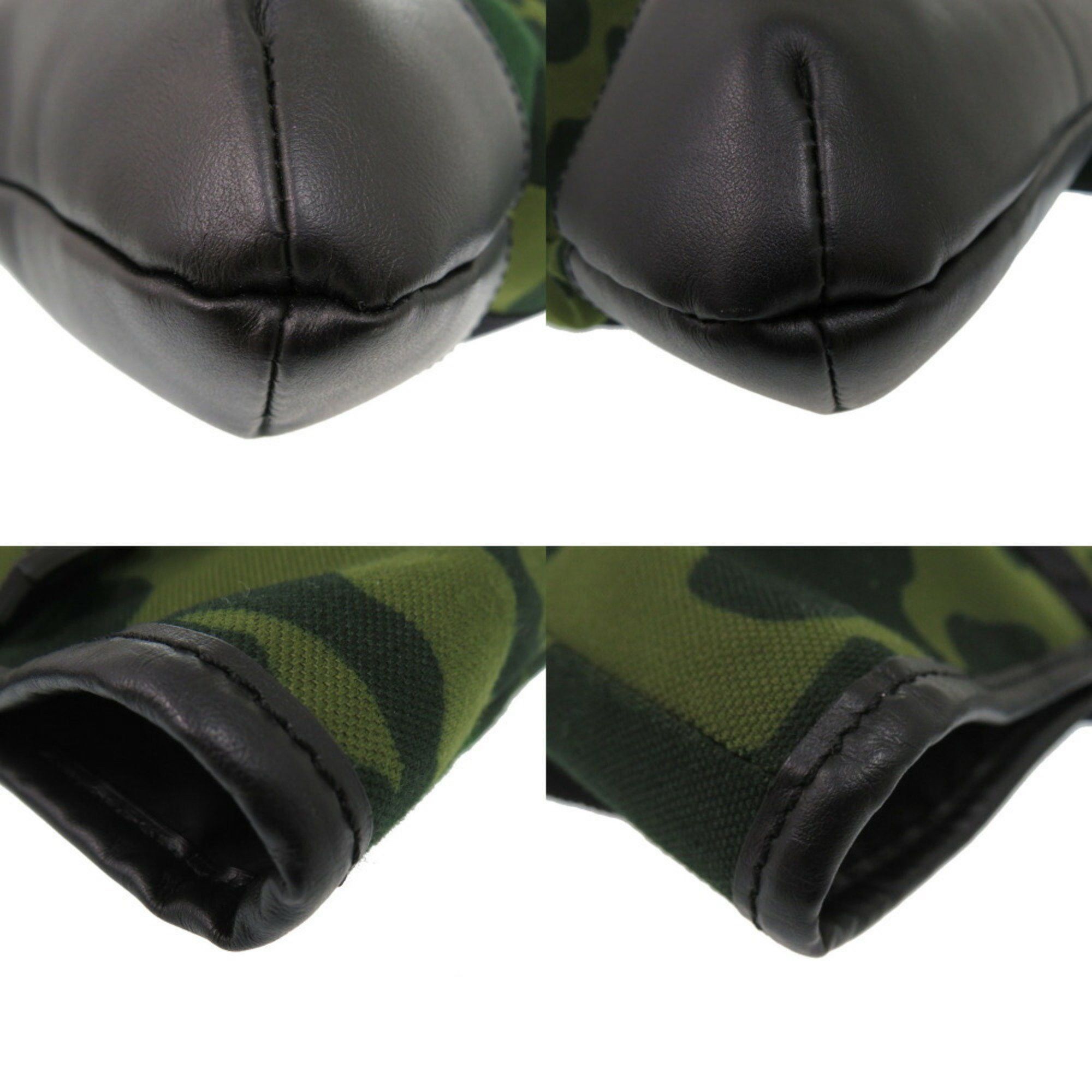 Alfred Dunhill Dunhill Radial Canvas/Leather Green Tote Bag Camouflage/Camouflage 1746Dunhill Size ONE SIZE - 12 Thumbnail