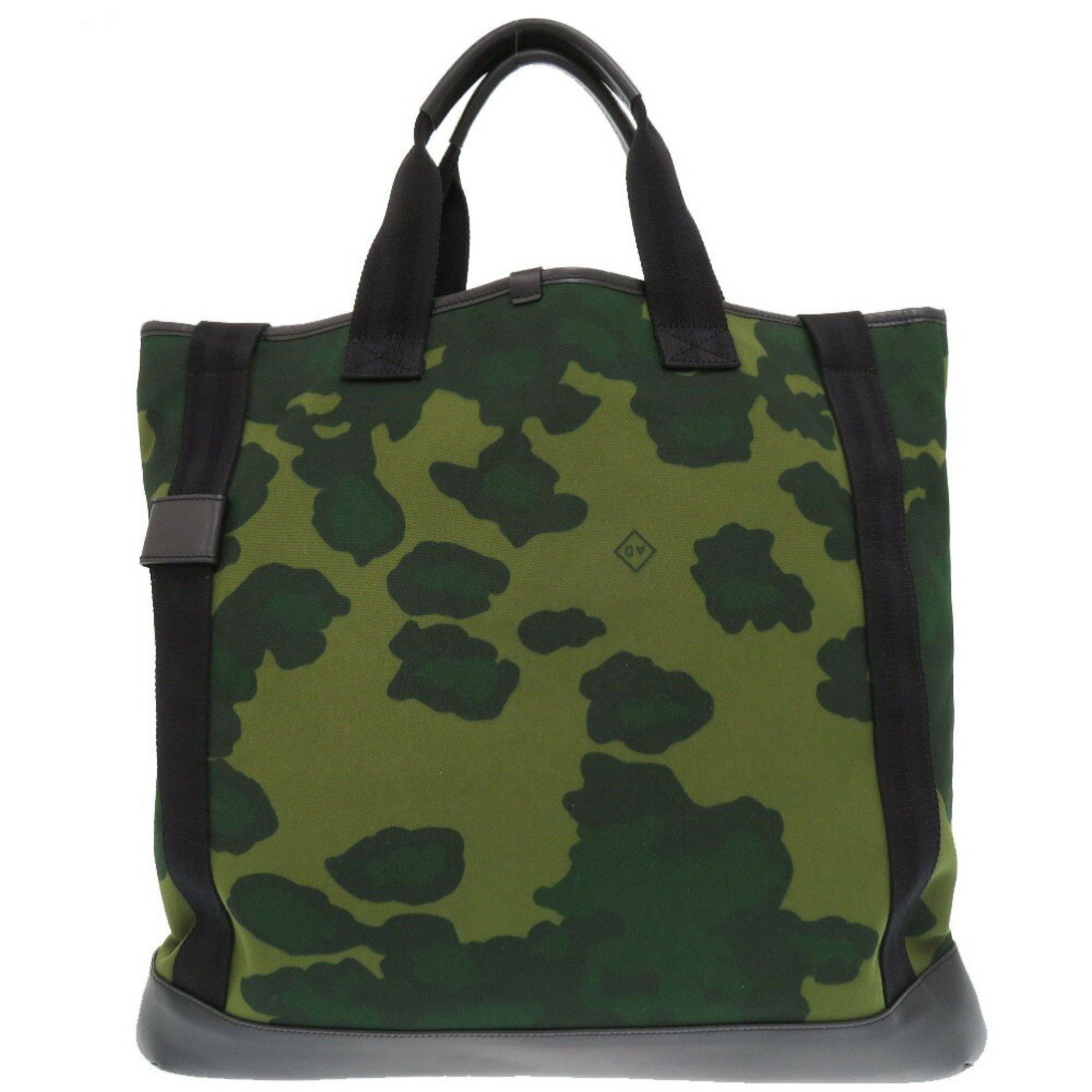 Alfred Dunhill Dunhill Radial Canvas/Leather Green Tote Bag Camouflage/Camouflage 1746Dunhill Size ONE SIZE - 3 Thumbnail