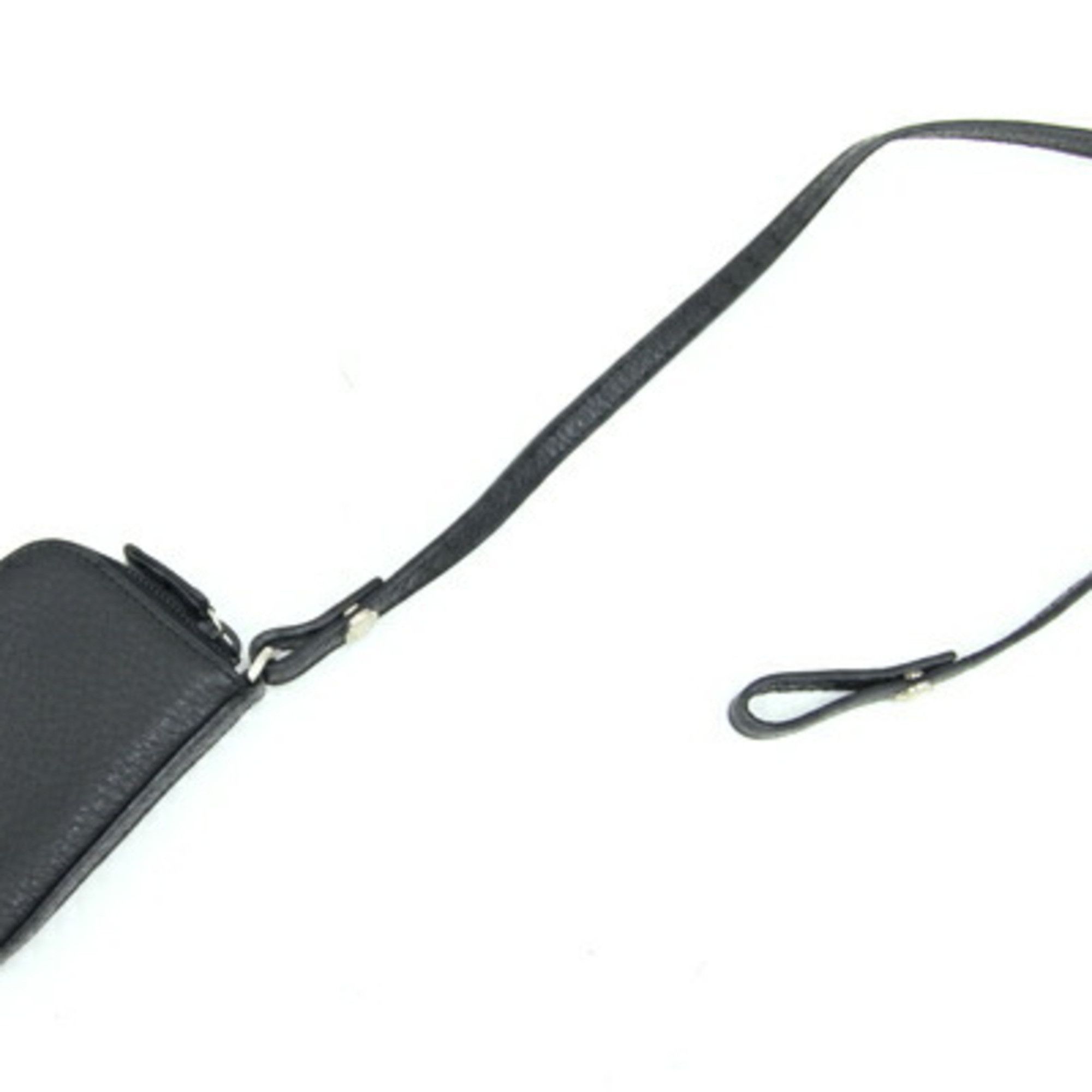 Prada Prada 6-key case, black leather, key, coin with strap, black, men's PRADA Size ONE SIZE - 3 Thumbnail