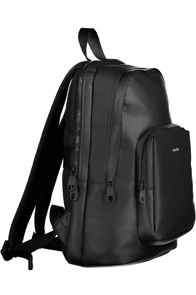 Calvin Klein Black Polyester Men Men's Backpack Size ONE SIZE - 3 Thumbnail