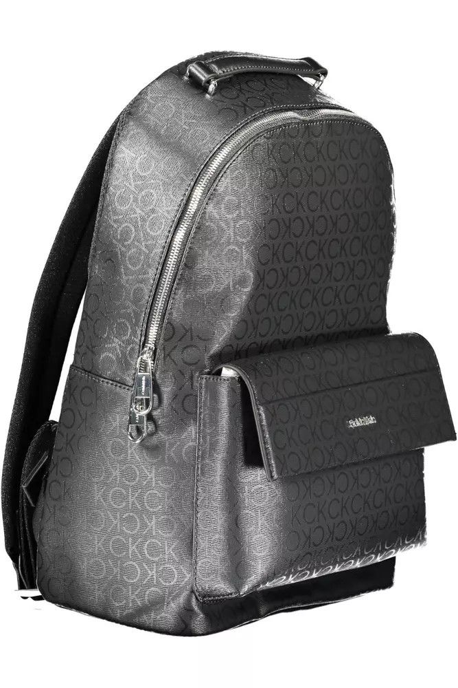 Calvin Klein Black Polyester Men Men's Backpack Size ONE SIZE - 3 Thumbnail