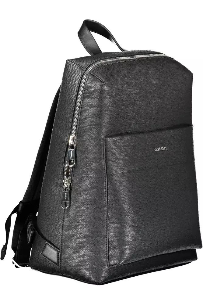 Calvin Klein Black Polyester Men Men's Backpack Size ONE SIZE - 3 Thumbnail
