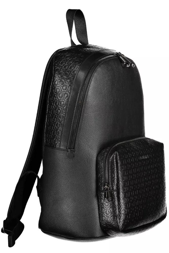 Calvin Klein Black Polyester Men Men's Backpack Size ONE SIZE - 3 Thumbnail