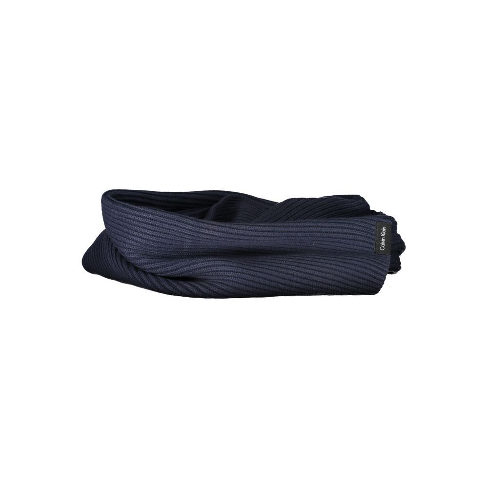 Calvin Klein Elegant Blue Cotton Cashmere Men's Scarf Size ONE SIZE - 2 Thumbnail