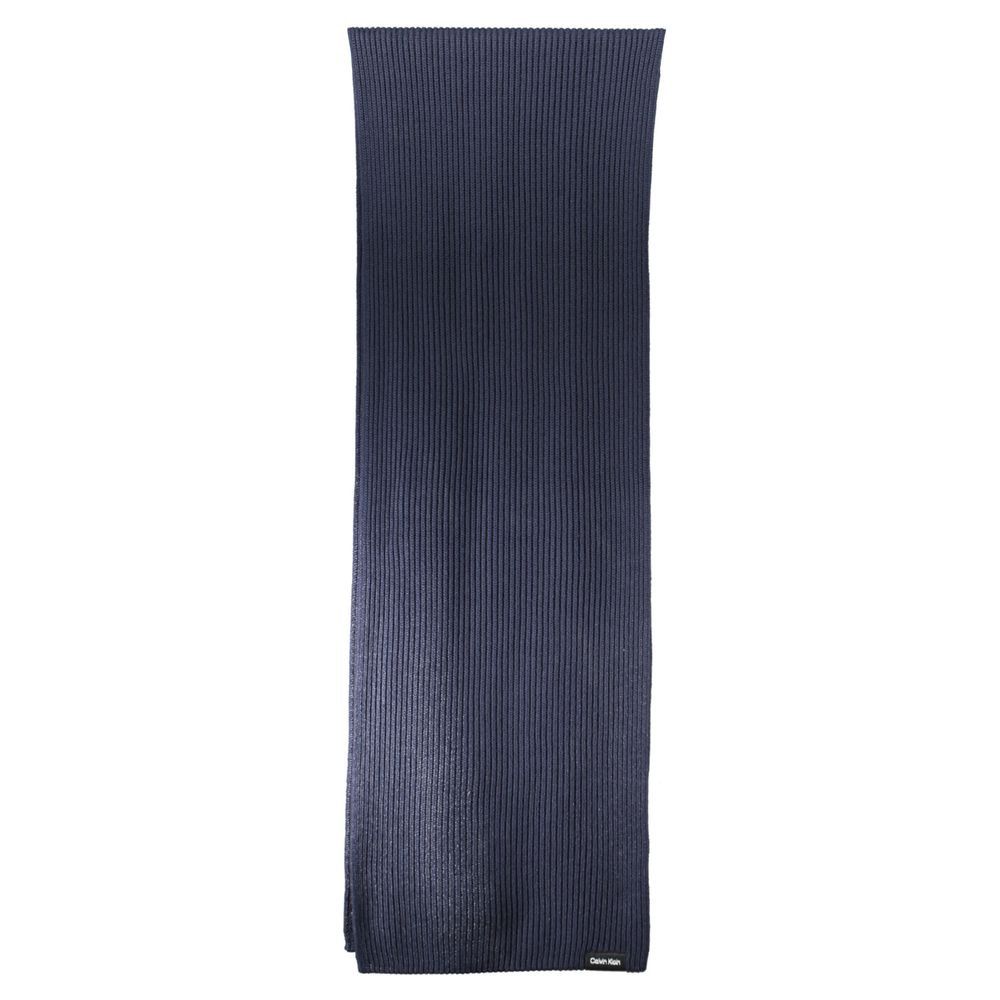 Calvin Klein Elegant Blue Cotton Cashmere Men's Scarf Size ONE SIZE - 3 Thumbnail