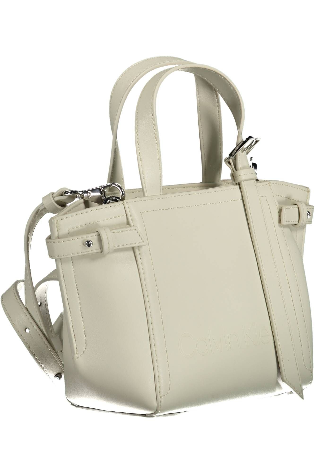 Calvin Klein White Polyester Women Women's Handbag Size ONE SIZE - 3 Thumbnail