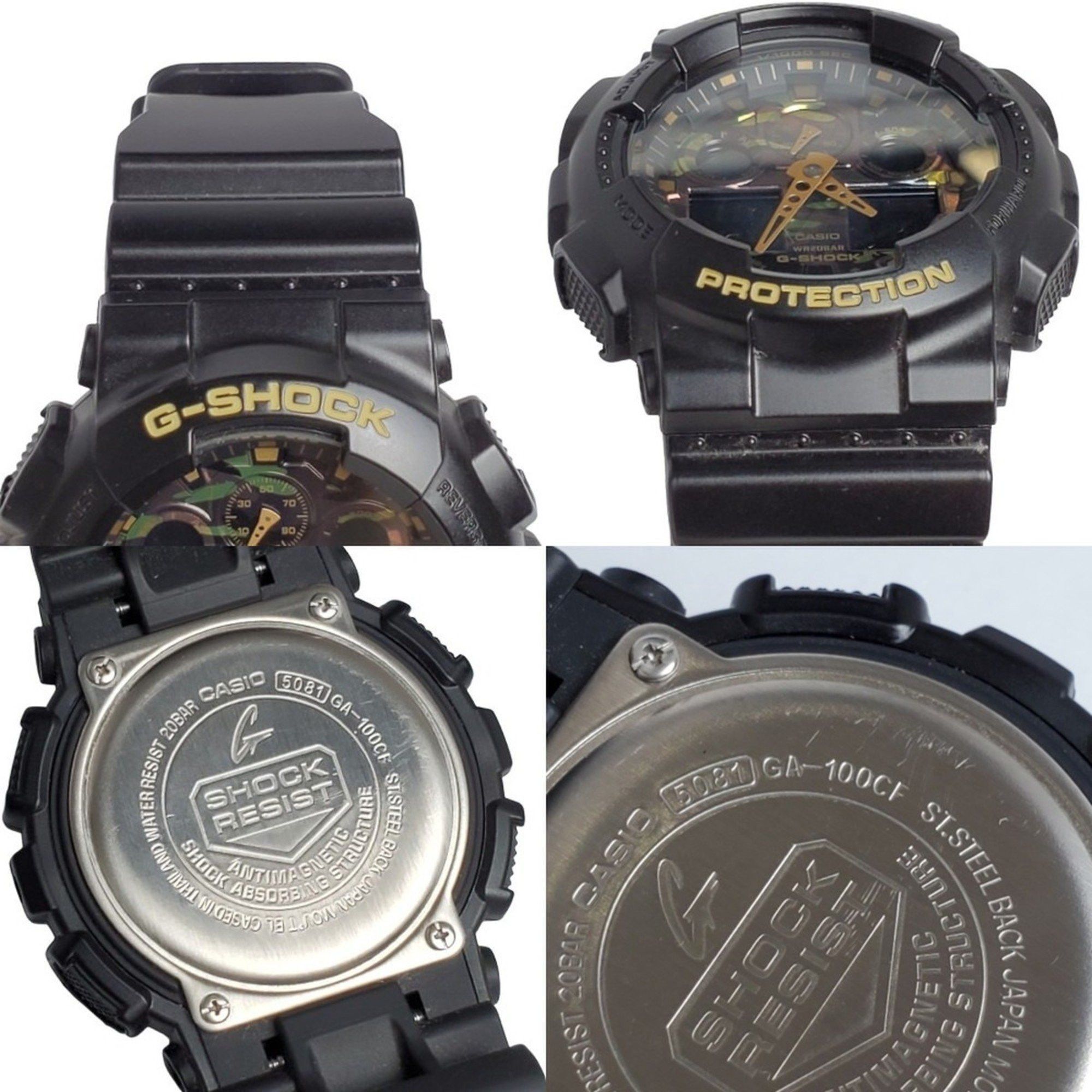 Casio G-SHOCK CASIO Watch GA-100CF-1A9JF Big Case Face Camouflage Dial Series Ana-Digi Digi-Ana Quartz World Time Men's Kaizuka Store ITBMCIQQCBUS Size ONE SIZE - 5 Thumbnail