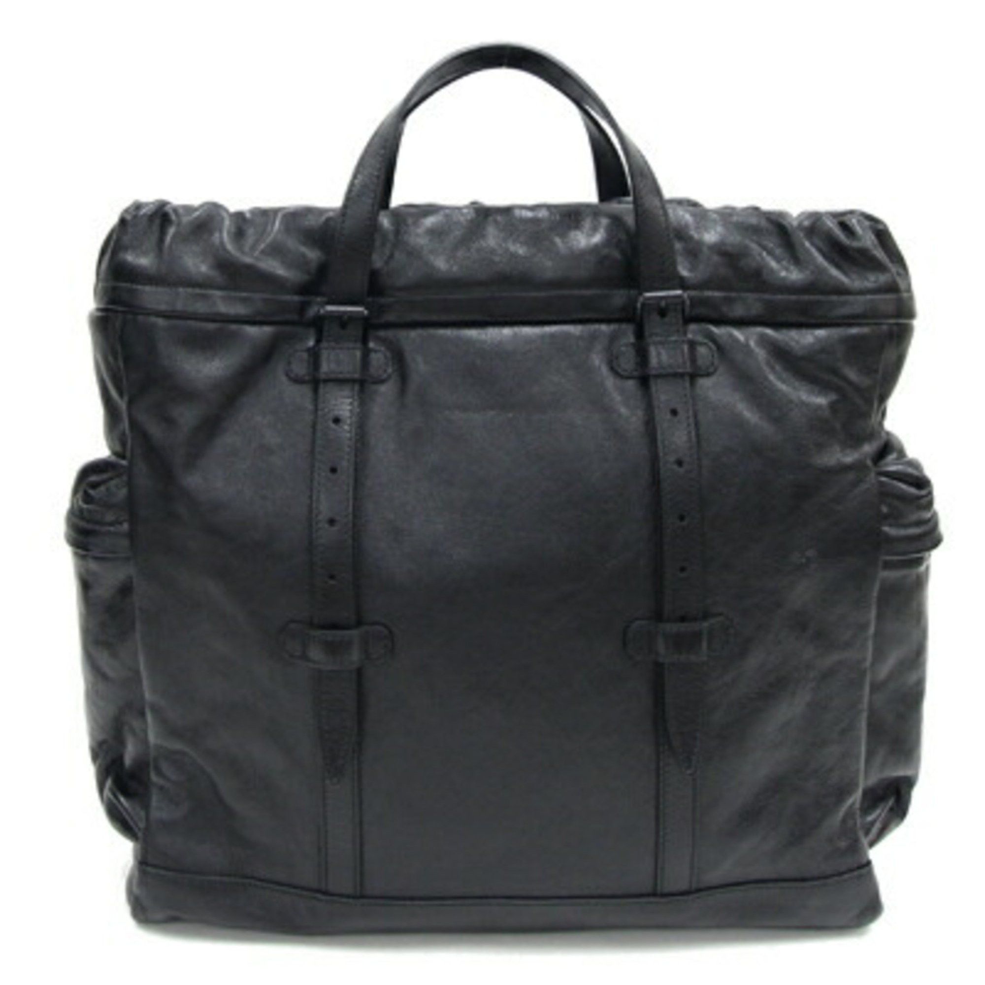 Gucci Gucci Tote Bag Drawstring 725664 Black Leather Lining GG Men Women GUCCI Size ONE SIZE - 2 Thumbnail