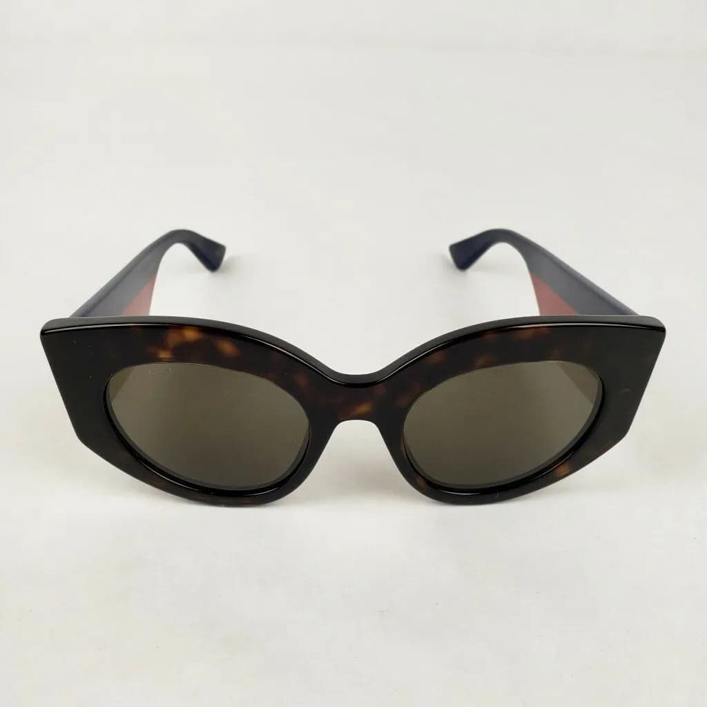 Gucci Havana Oversized Cat Eye Acetate Sylvie Web Sunglasses Size ONE SIZE - 6 Thumbnail