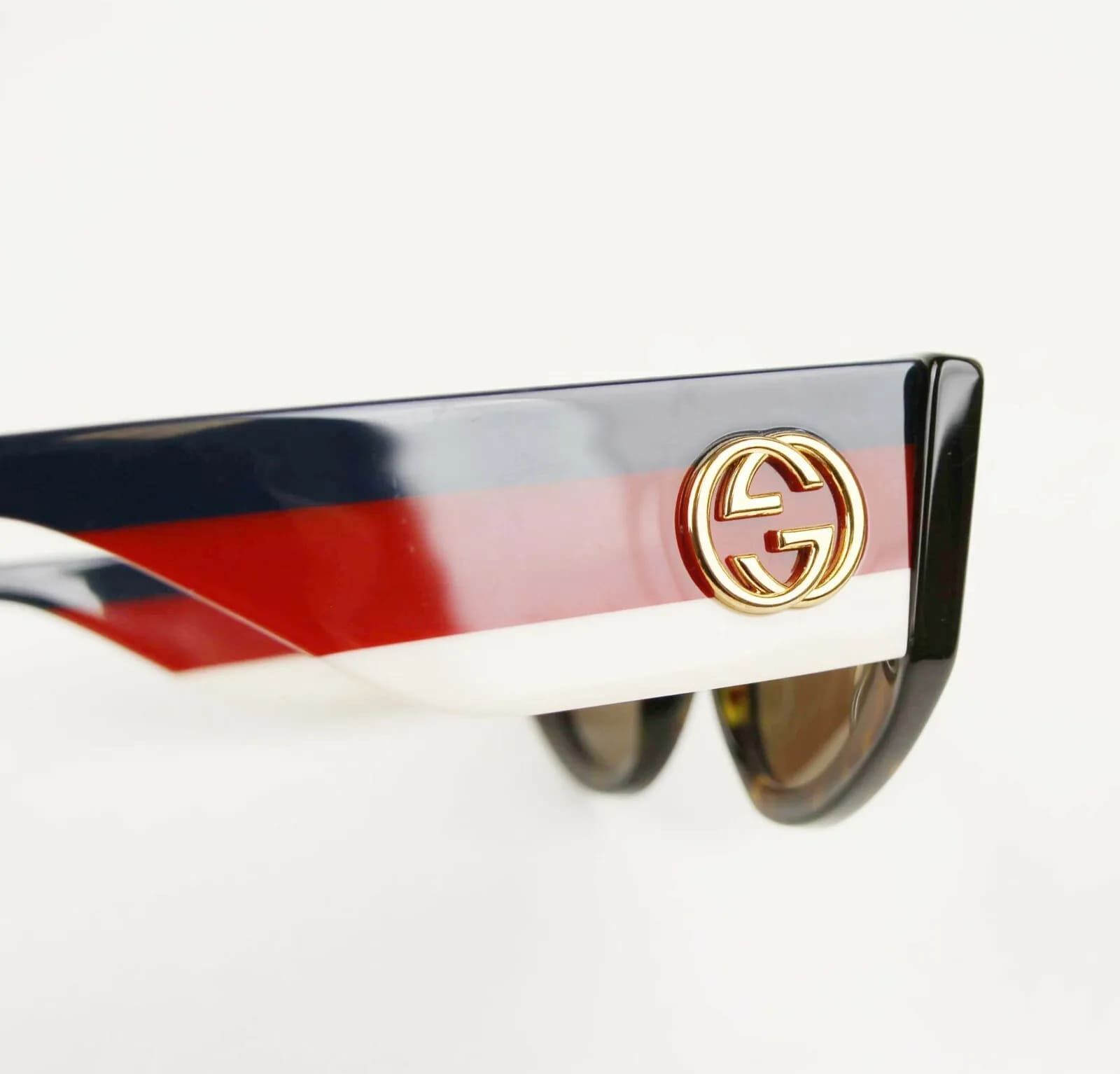 Gucci Havana Oversized Cat Eye Acetate Sylvie Web Sunglasses Size ONE SIZE - 8 Thumbnail
